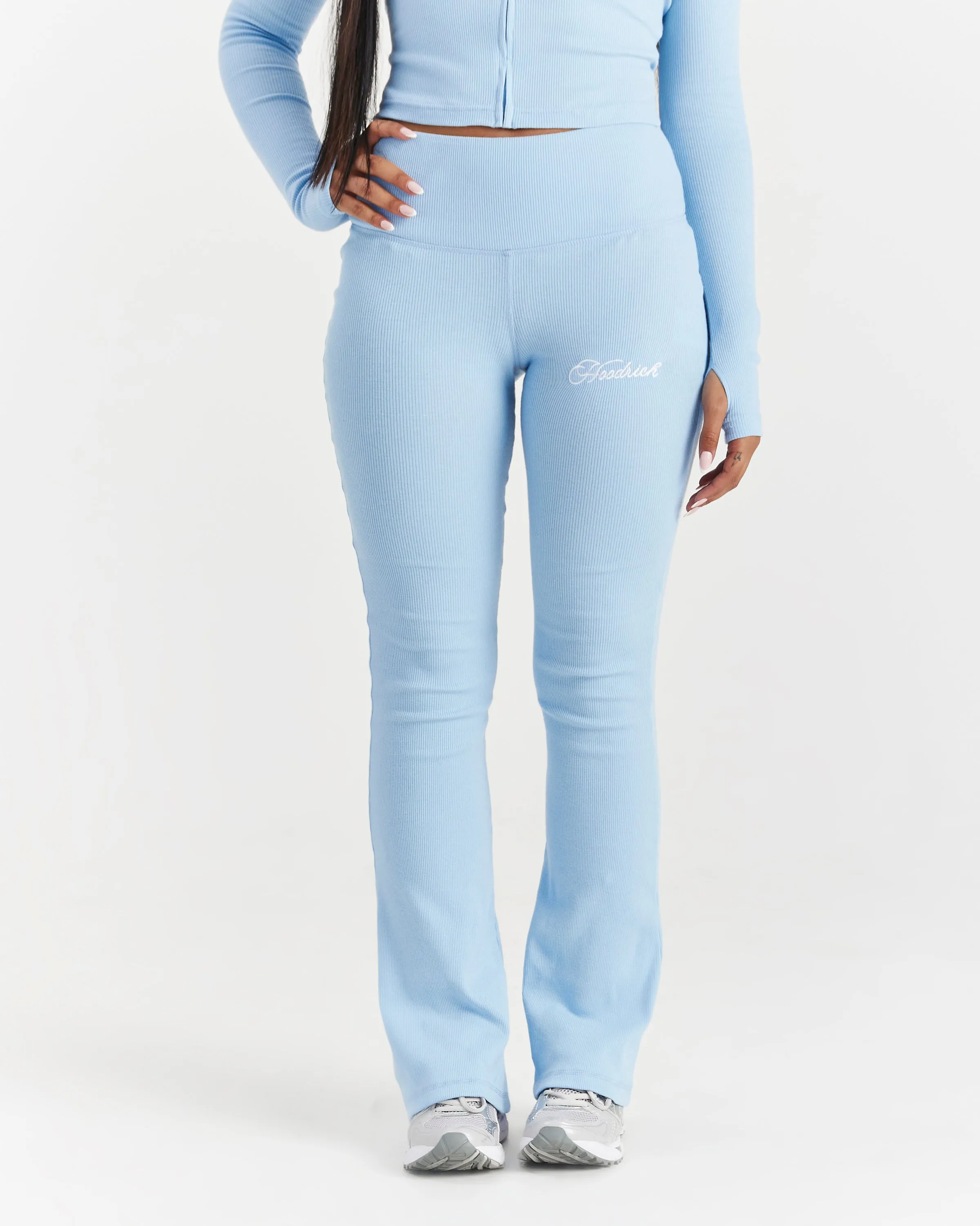 Selene Thick Waistband Flares - Blue/White sold by Hoodrich product image thumbnail 4