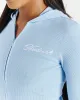 Selene Fitted Zip Hoodie - Blue/White sold by Hoodrich
