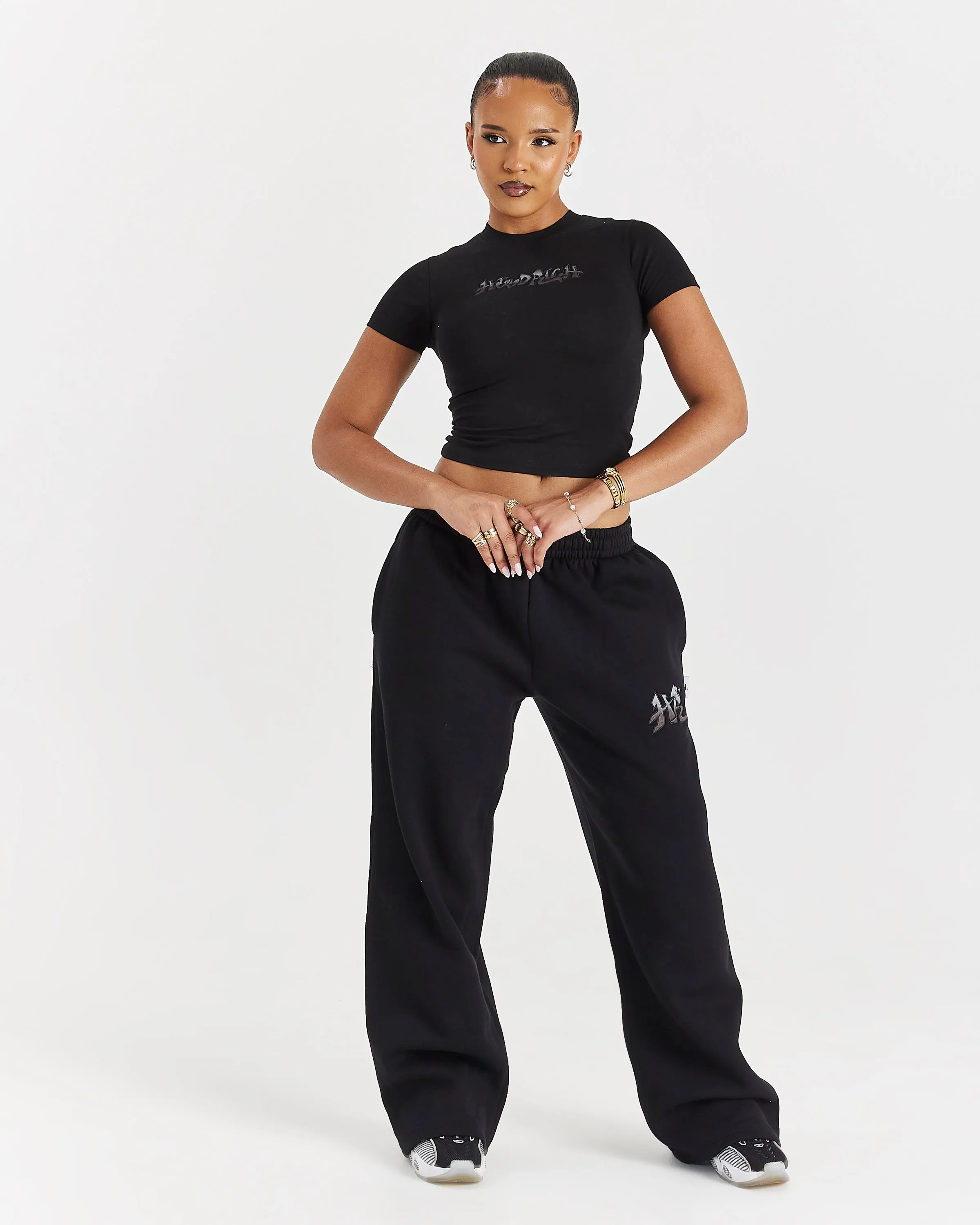 Lucky Fitted Tee - Black/Grey sold by Hoodrich