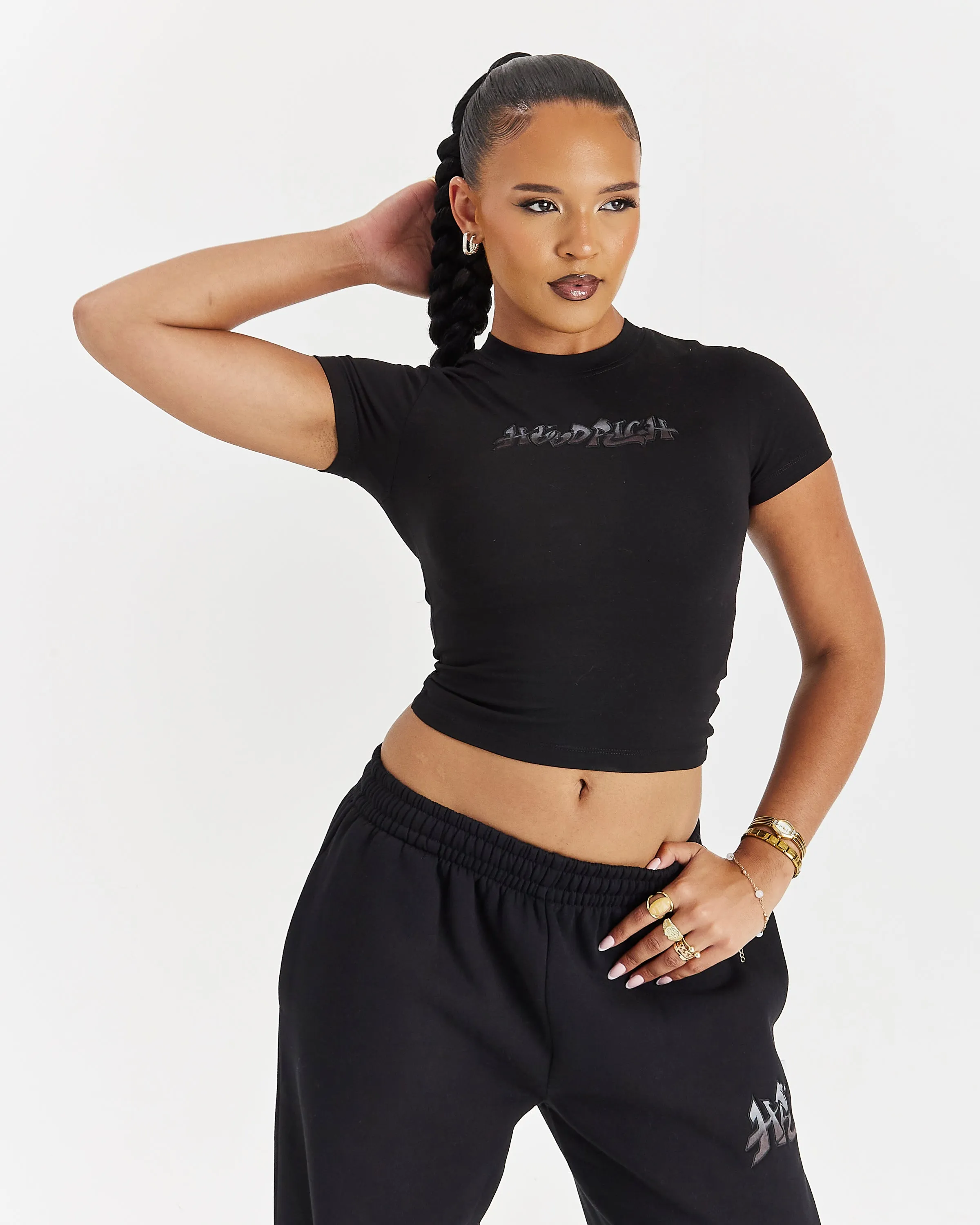 Lucky Fitted Tee - Black/Grey sold by Hoodrich product image thumbnail 4