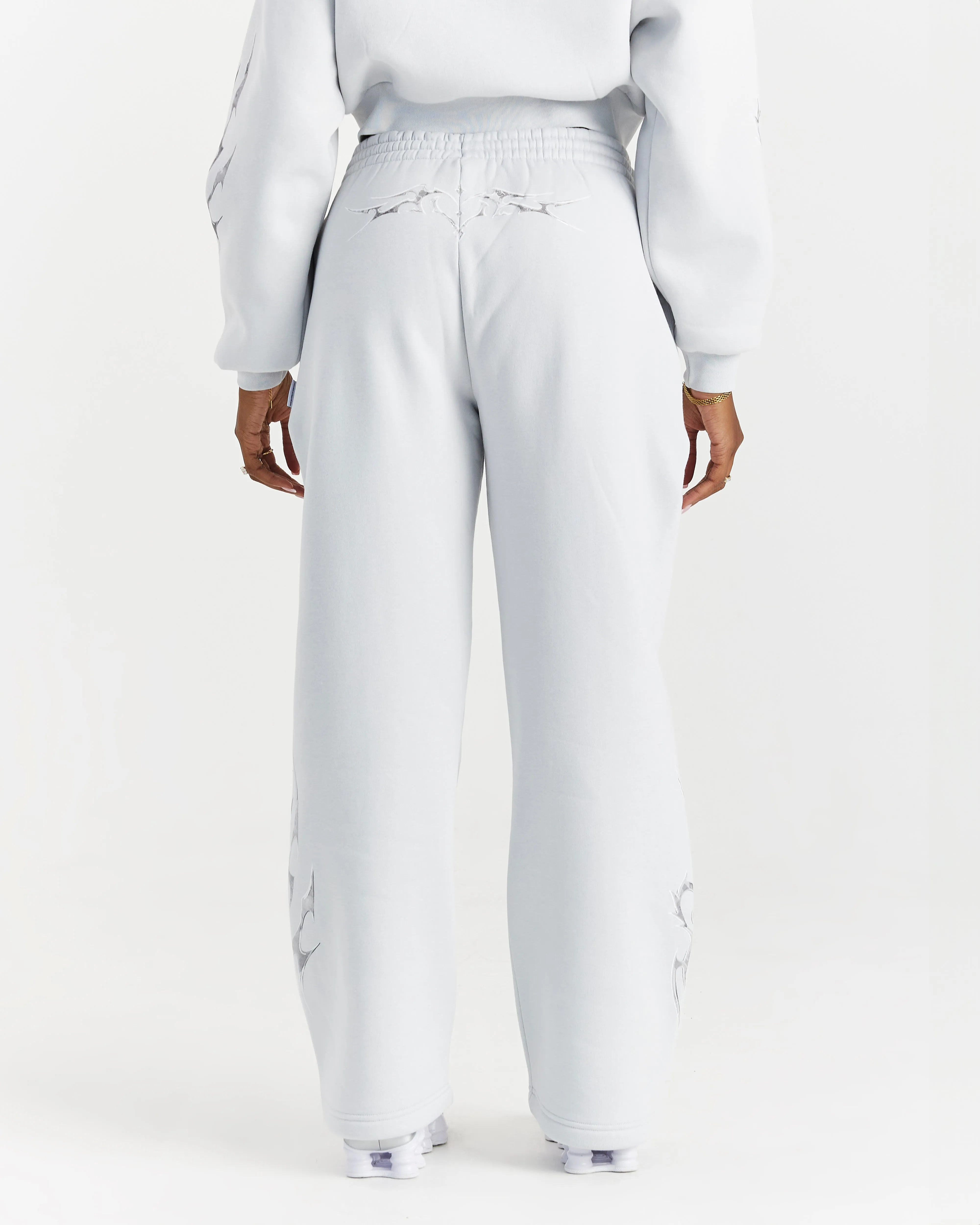 Spark Wide Leg Joggers - Off White/Silver sold by Hoodrich product image thumbnail 2