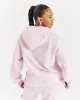 Lustre Oversized Zip Hoodie - Pink/Rhinestone sold by Hoodrich