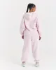 Lustre Oversized Zip Hoodie - Pink/Rhinestone sold by Hoodrich