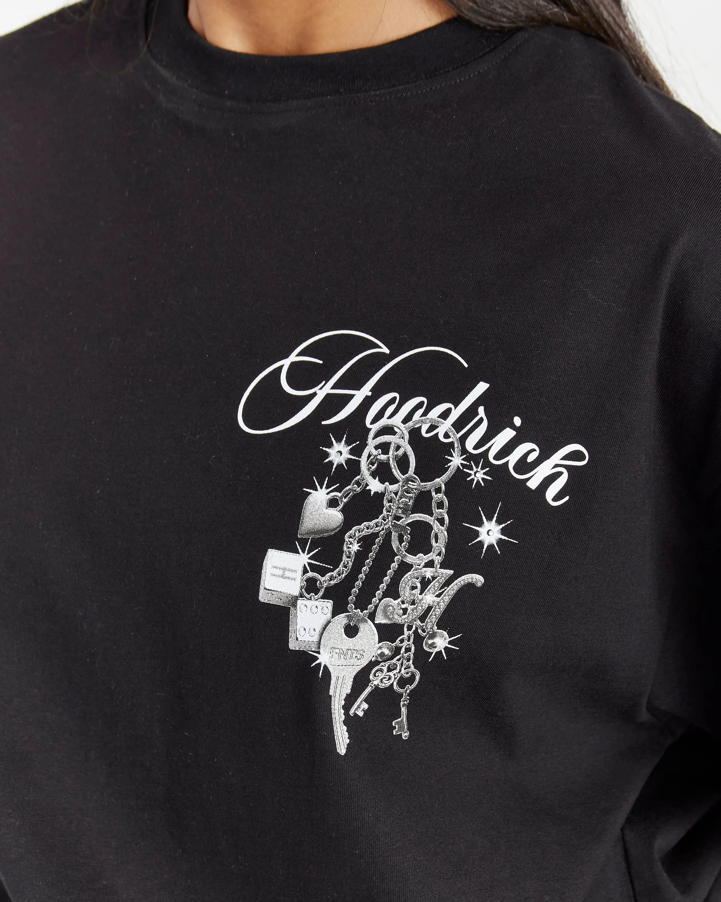 Lyra Oversized T-Shirt - Black/Rhinestone/Pink sold by Hoodrich product image thumbnail 2