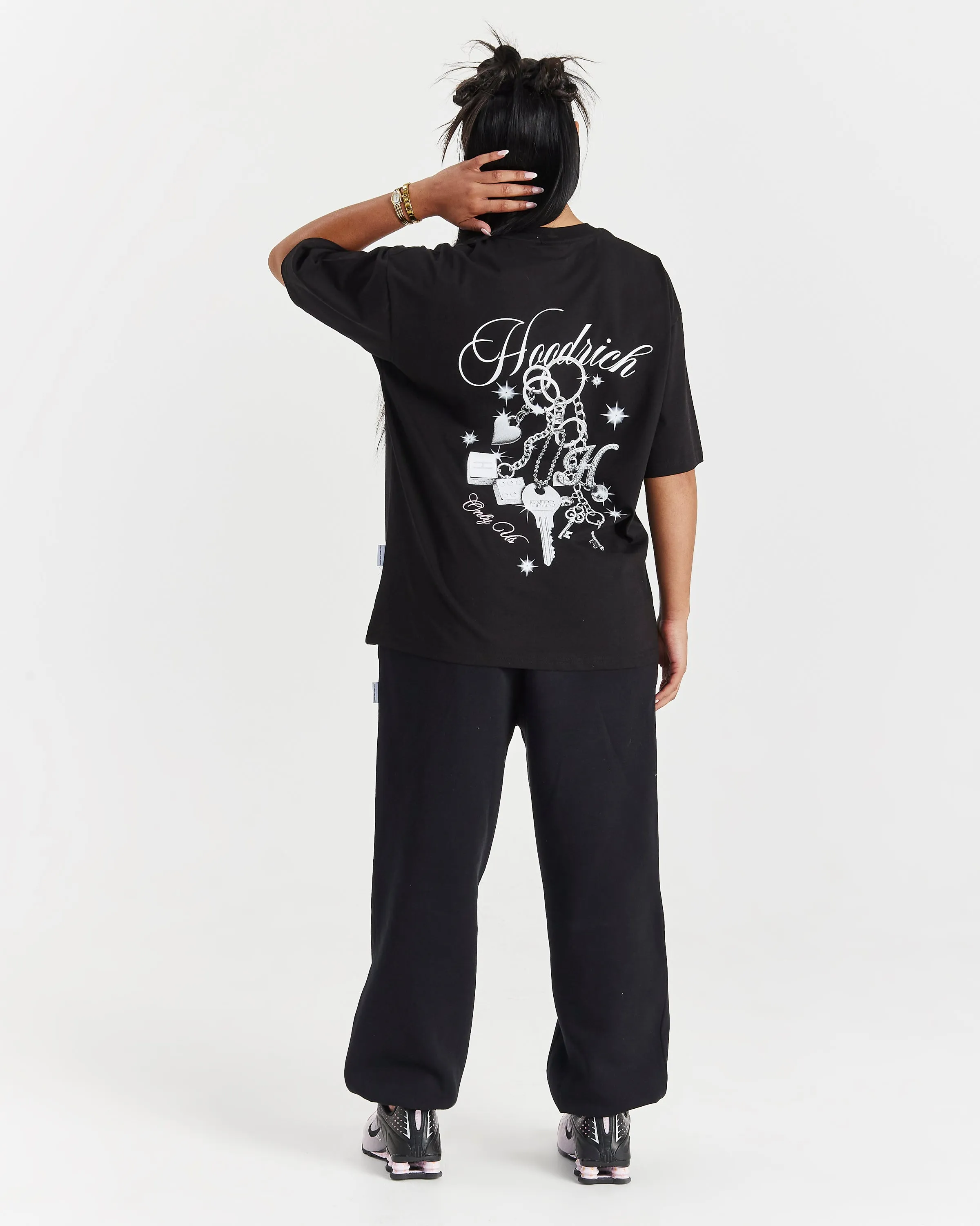 Lyra Oversized T-Shirt - Black/Rhinestone/Pink sold by Hoodrich product image thumbnail 5