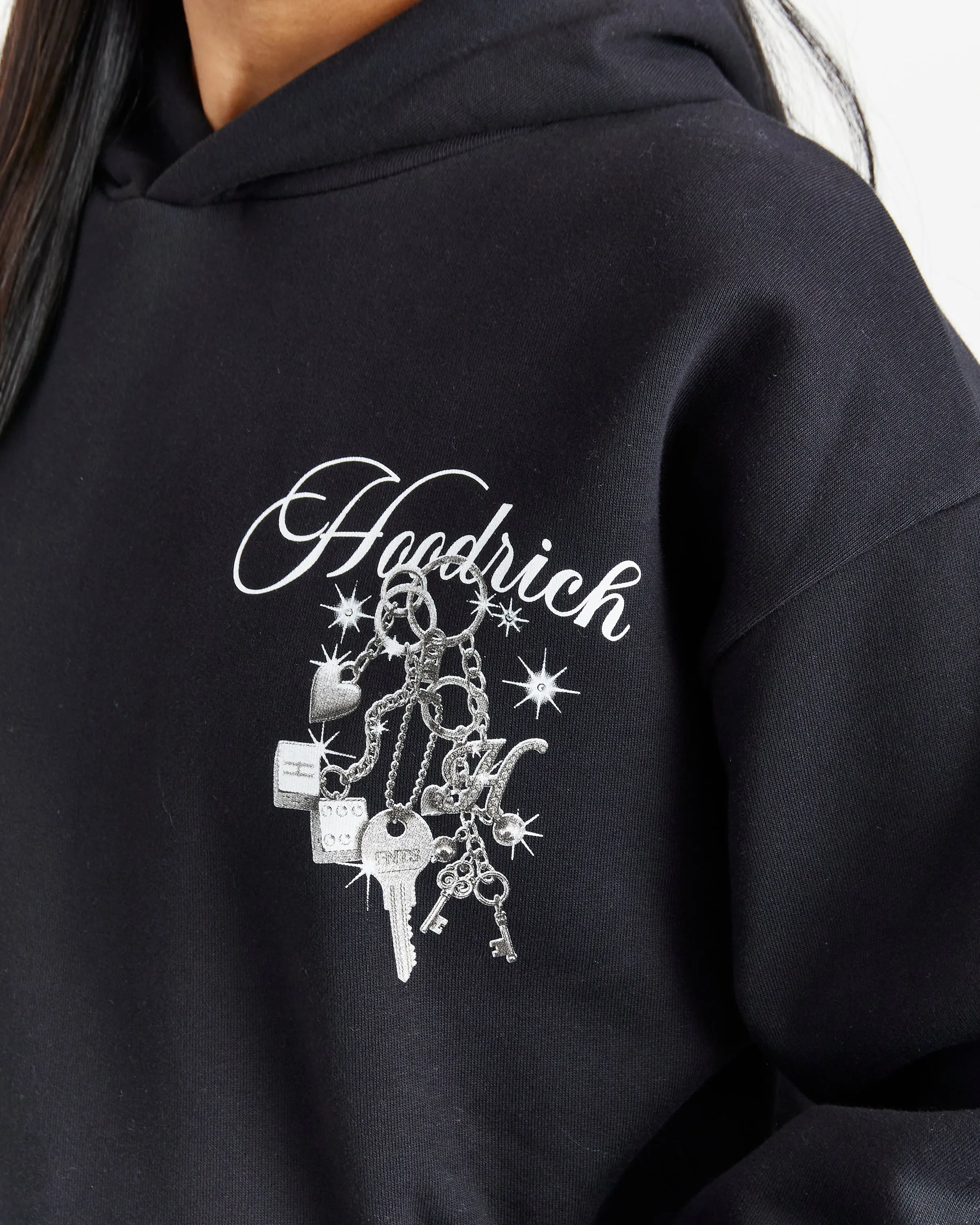 Lyra Oversized Hoodie - Black/Rhinestone/Pink sold by Hoodrich product image thumbnail 5