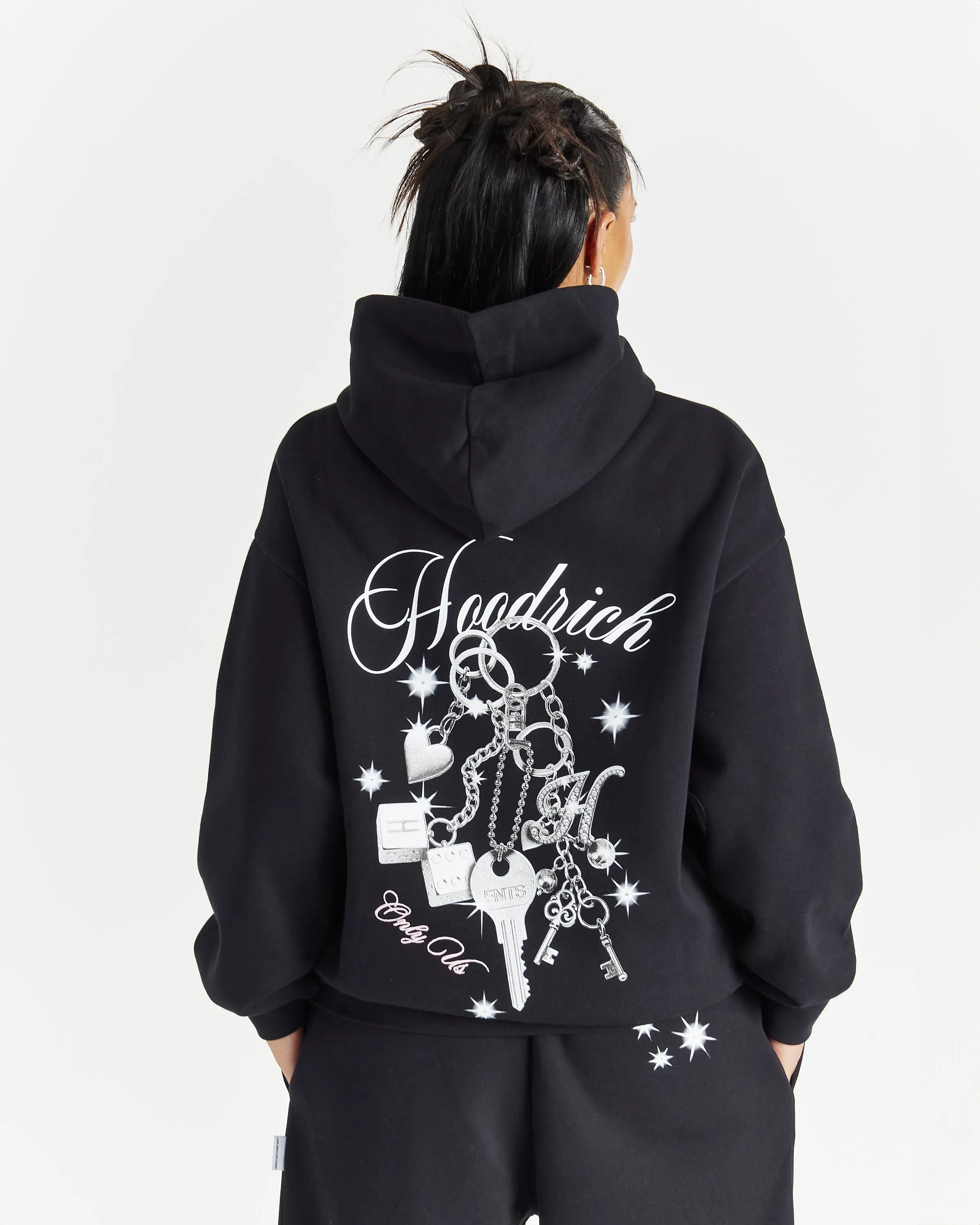 Lyra Oversized Hoodie - Black/Rhinestone/Pink sold by Hoodrich product image thumbnail 2
