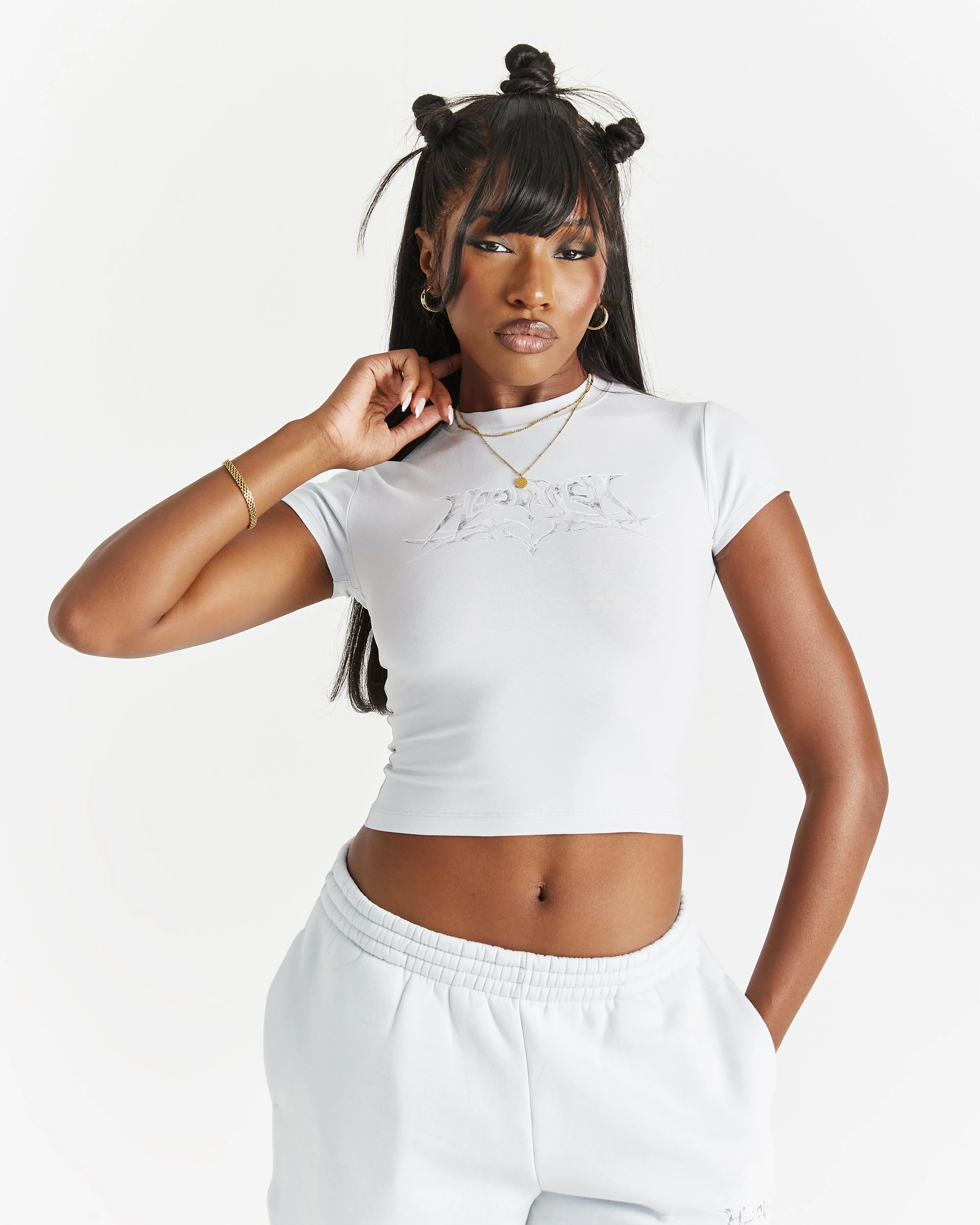 Spark Fitted Tee - Off White/Silver sold by Hoodrich product image thumbnail 4