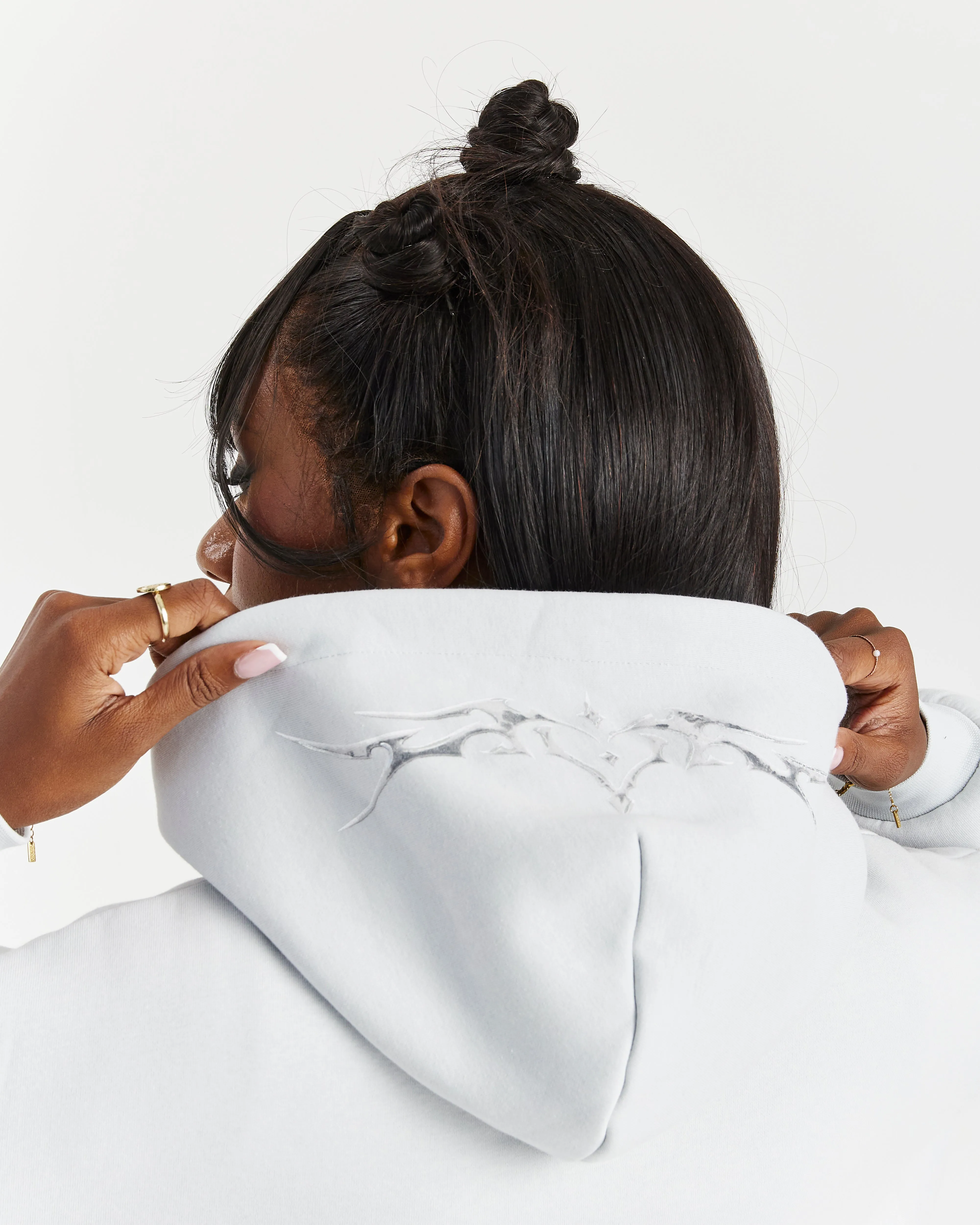 Spark Boxy Zip Hoodie - Off White/Silver sold by Hoodrich product image thumbnail 5