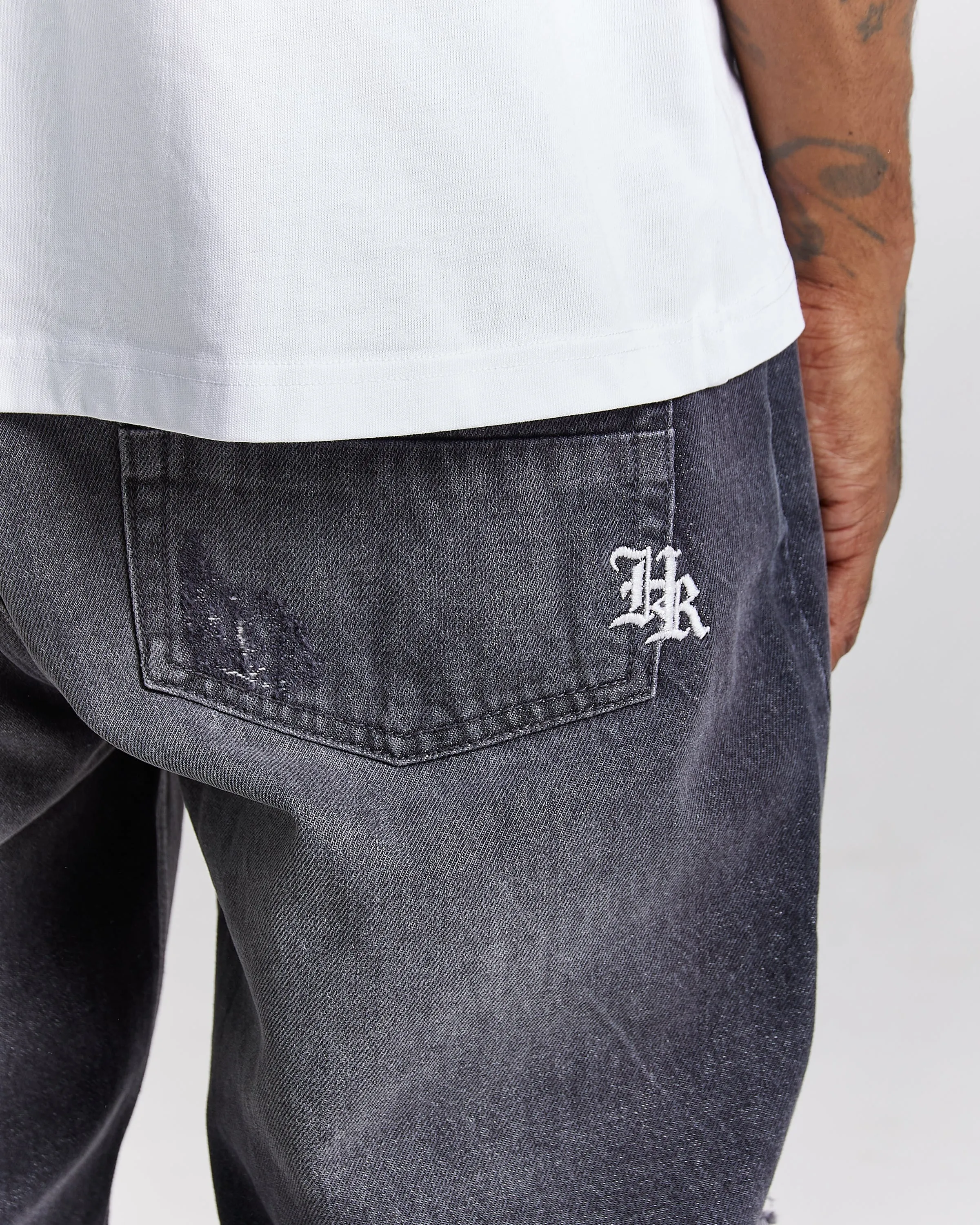 Rebellion Denim Jeans - Grey Wash sold by Hoodrich product image thumbnail 5