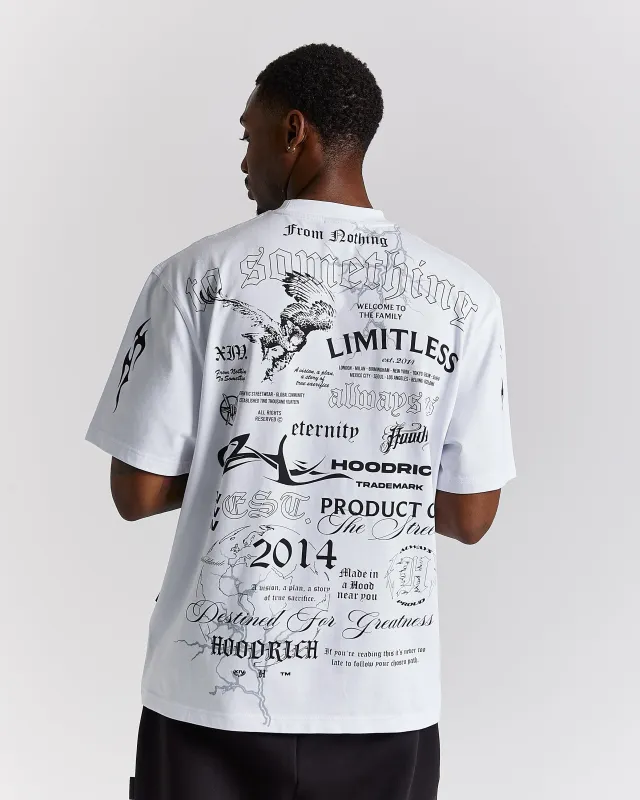 Dark Oversized T-Shirt - White/Black sold by Hoodrich