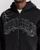 Dark Oversized Zip Hoodie - Black/White sold by Hoodrich