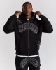 Dark Oversized Zip Hoodie - Black/White sold by Hoodrich