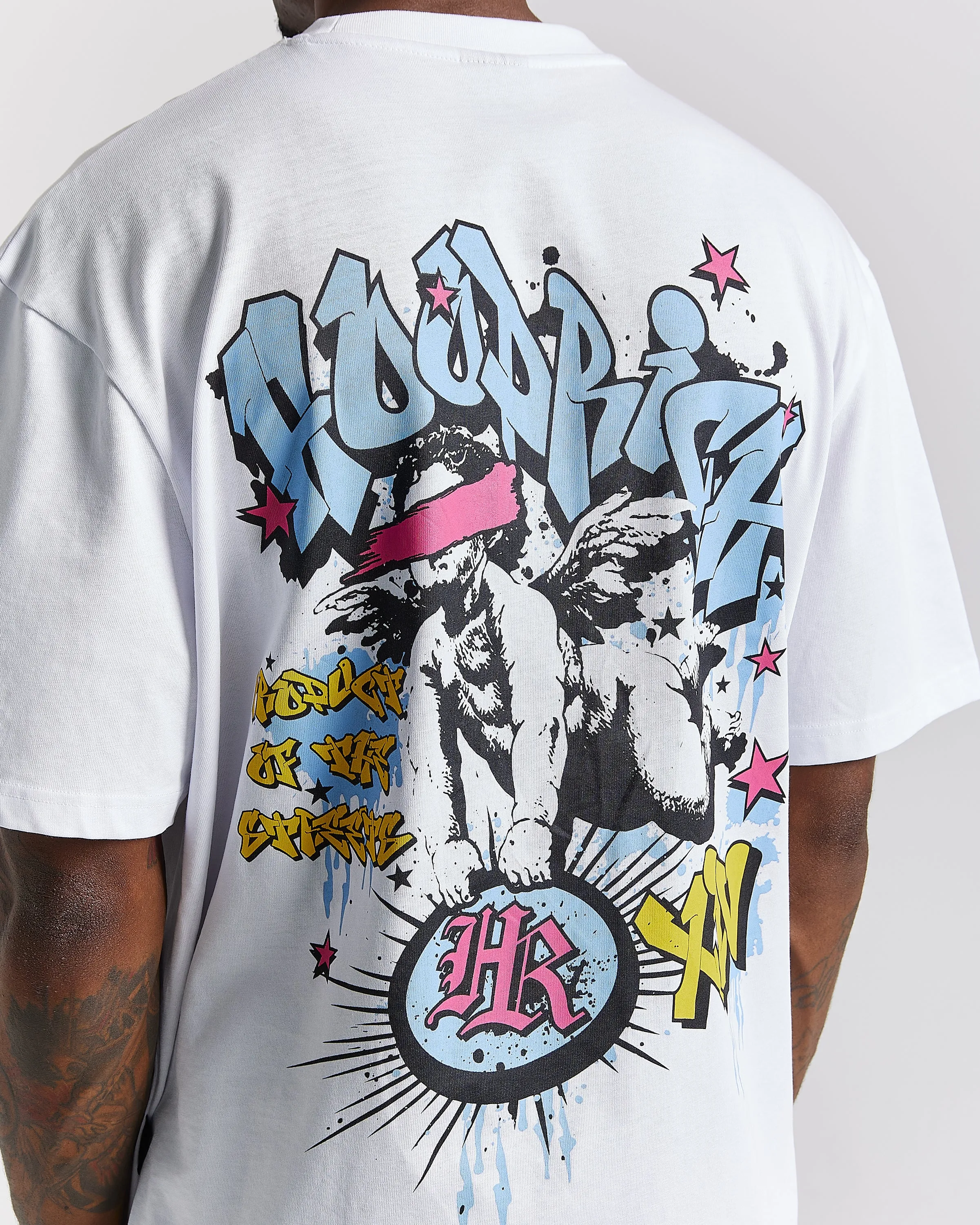 Segraff Oversized T-Shirt - White/Blue/Pink/Yellow sold by Hoodrich product image thumbnail 3