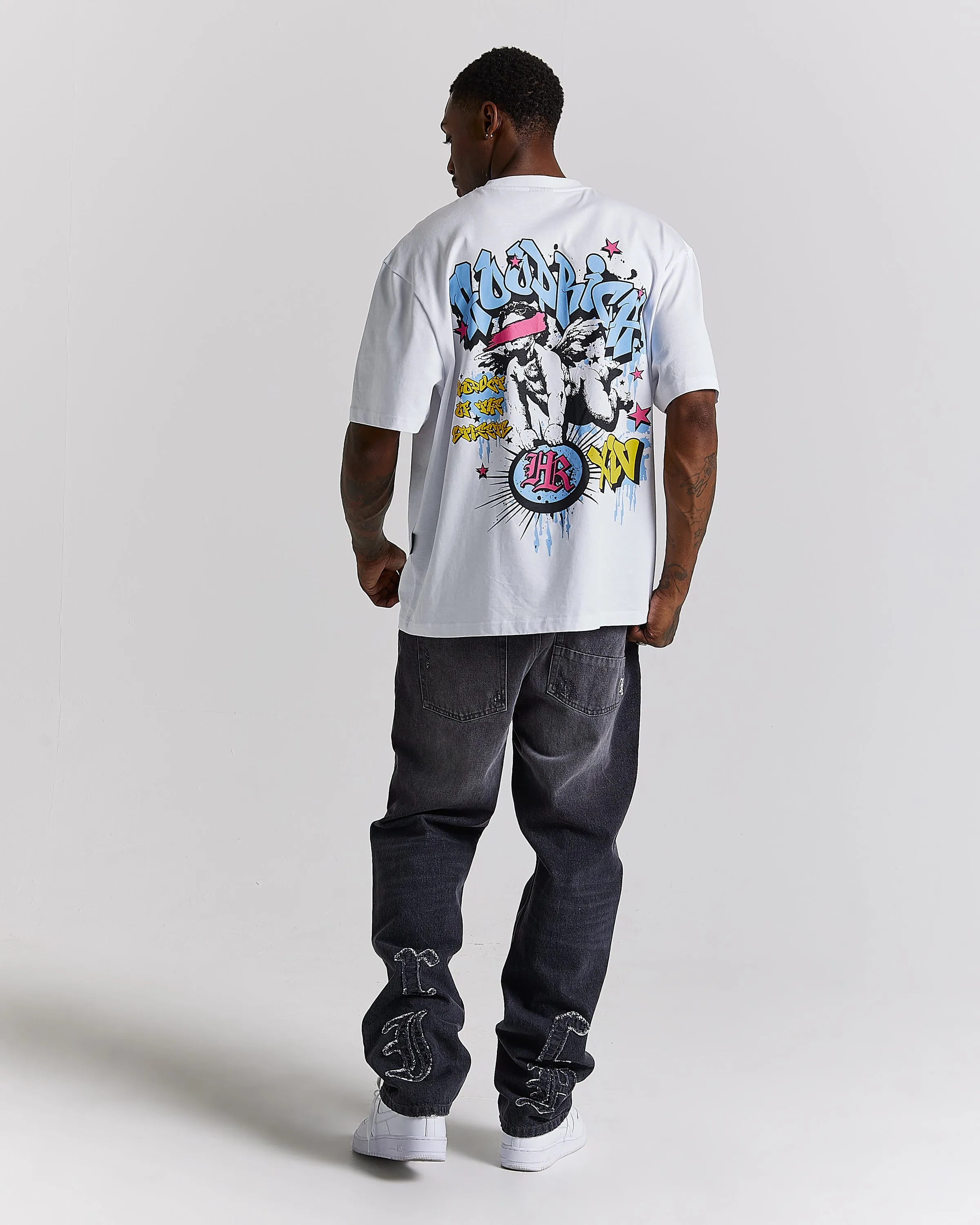 Segraff Oversized T-Shirt - White/Blue/Pink/Yellow sold by Hoodrich product image thumbnail 5