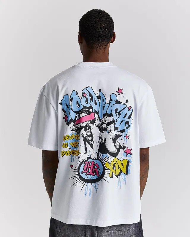 Segraff Oversized T-Shirt - White/Blue/Pink/Yellow sold by Hoodrich