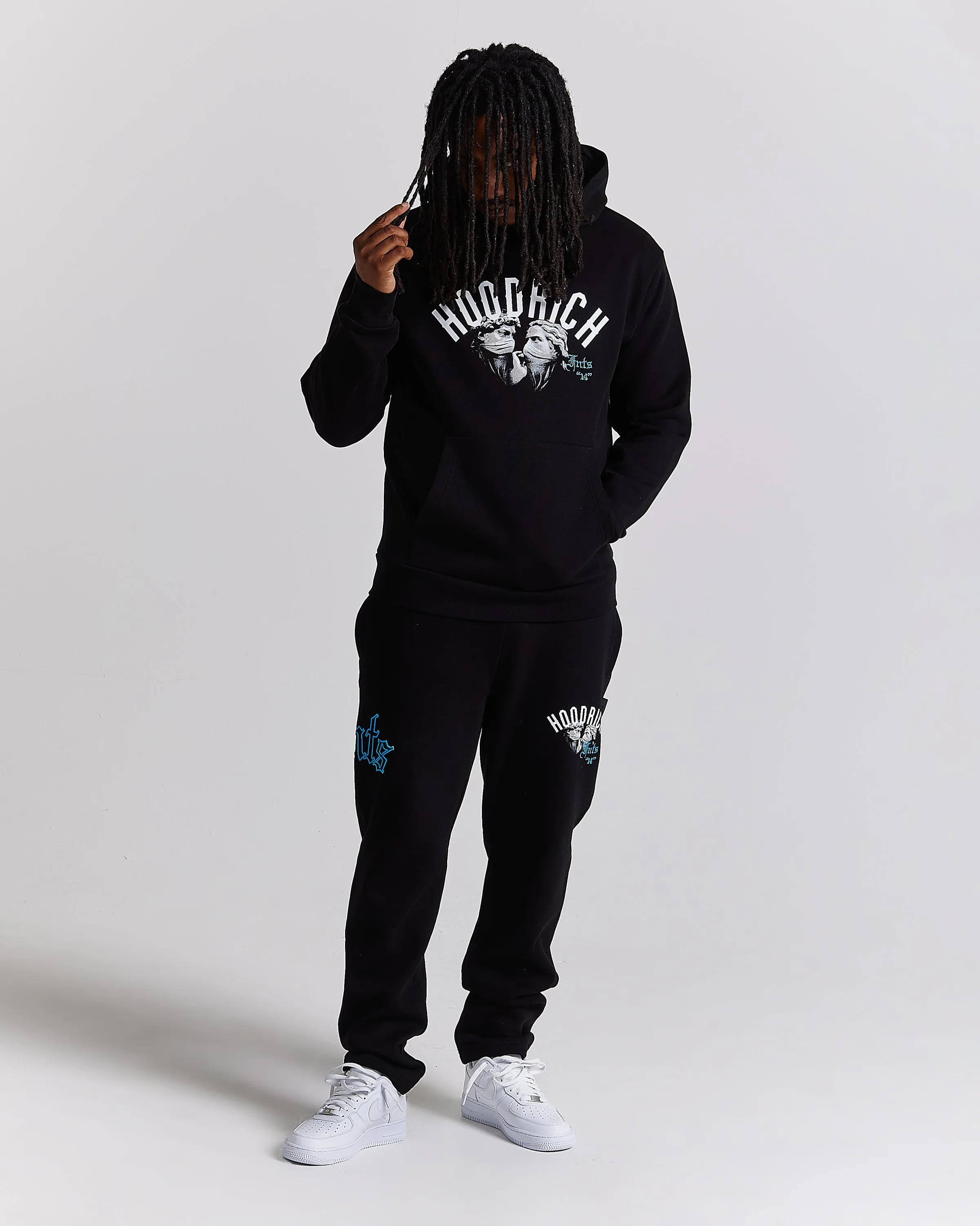 Conquer Hoodie - Black/White/Blue sold by Hoodrich product image thumbnail 3