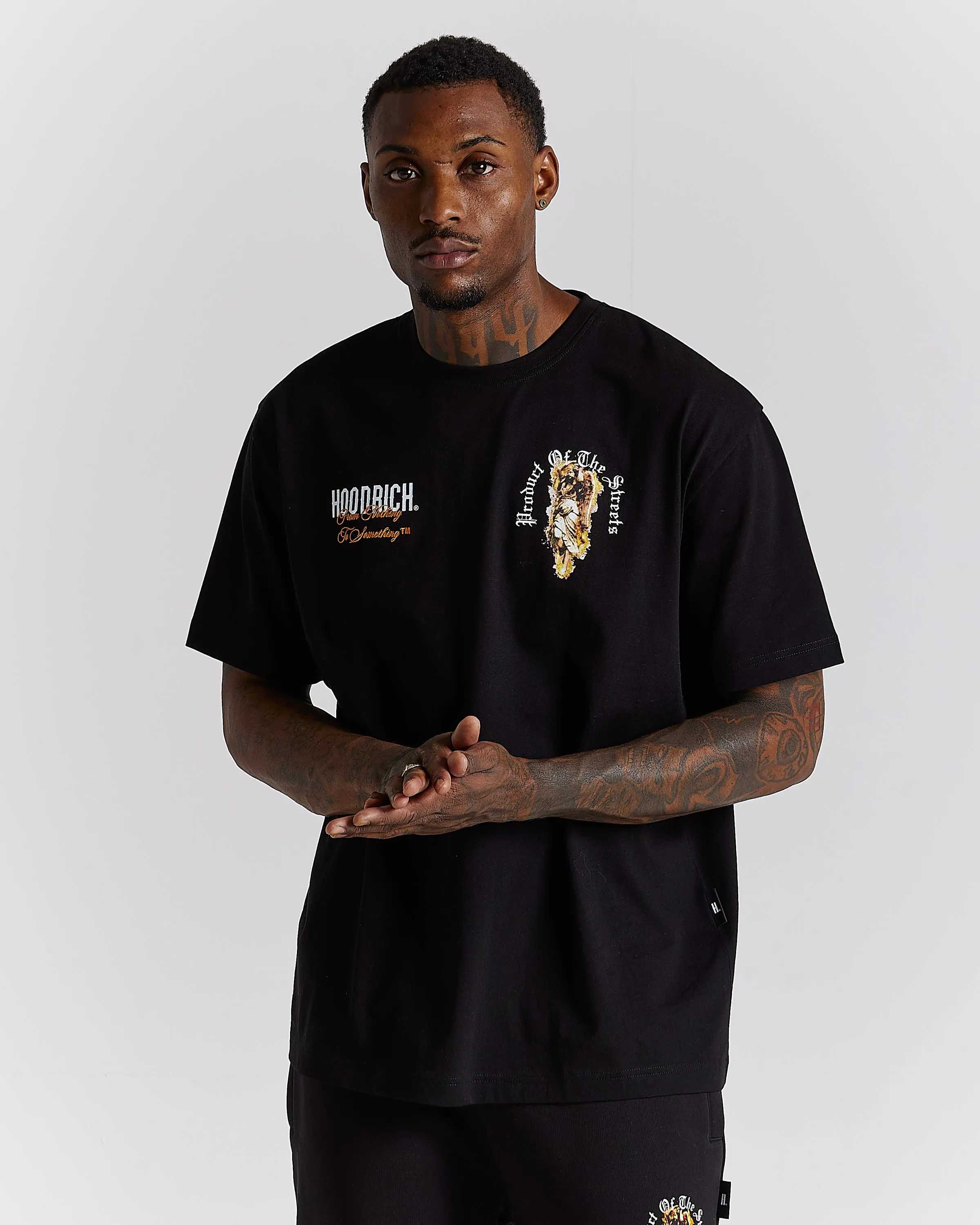 Vici T-Shirt - Black/White/Orange sold by Hoodrich product image thumbnail 2