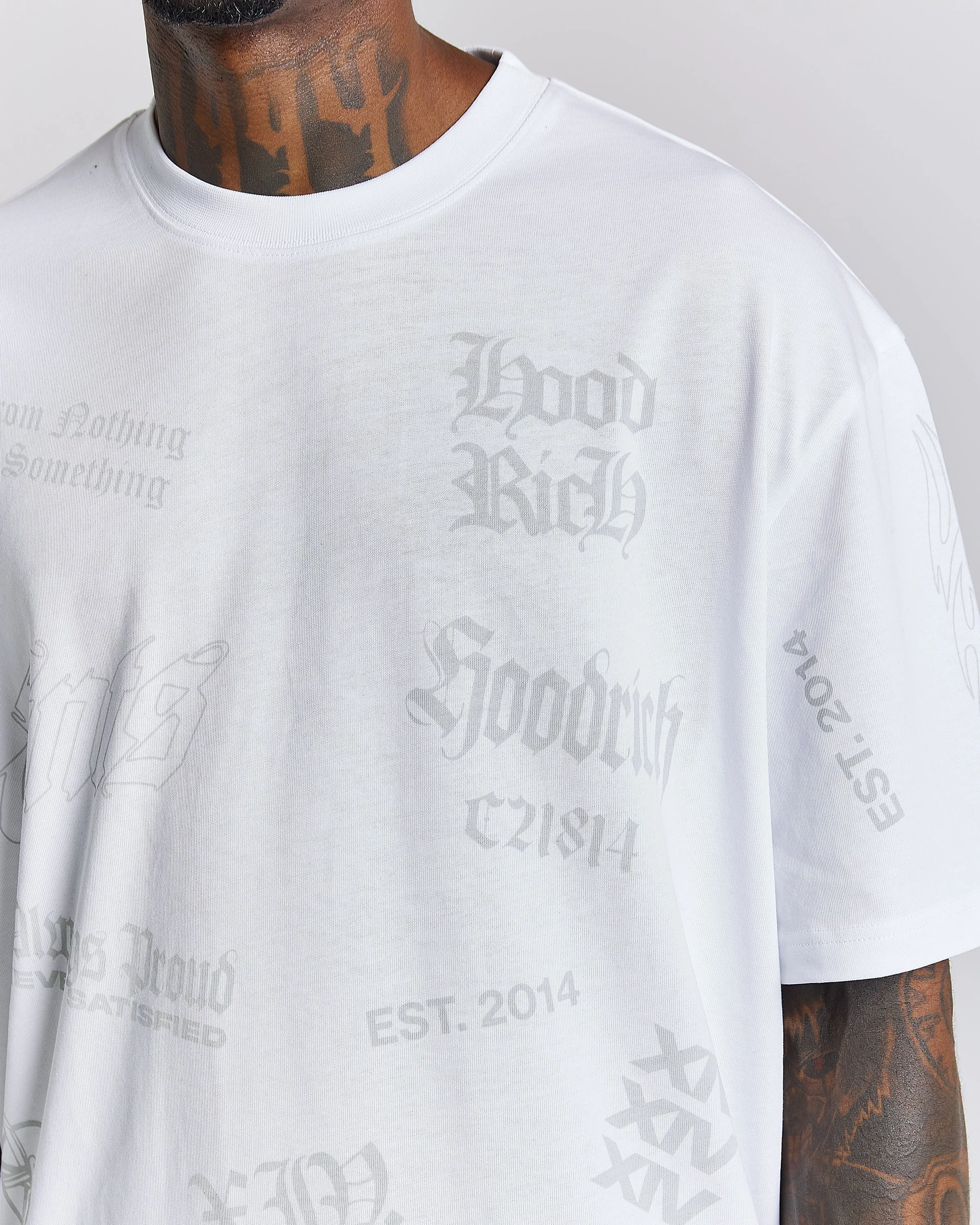 Chroma Oversized T-Shirt - White/Grey sold by Hoodrich product image thumbnail 3