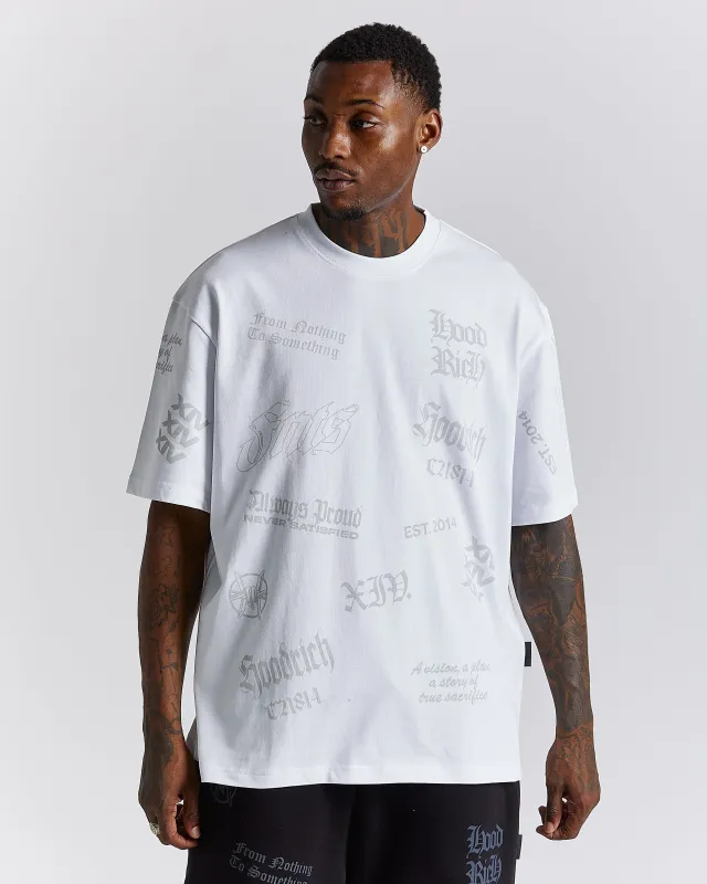 Chroma Oversized T-Shirt - White/Grey sold by Hoodrich