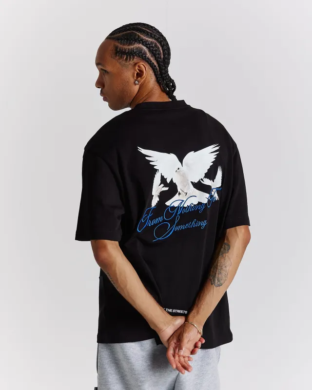 Take Flight Oversized T-Shirt - Black/White/Blue sold by Hoodrich