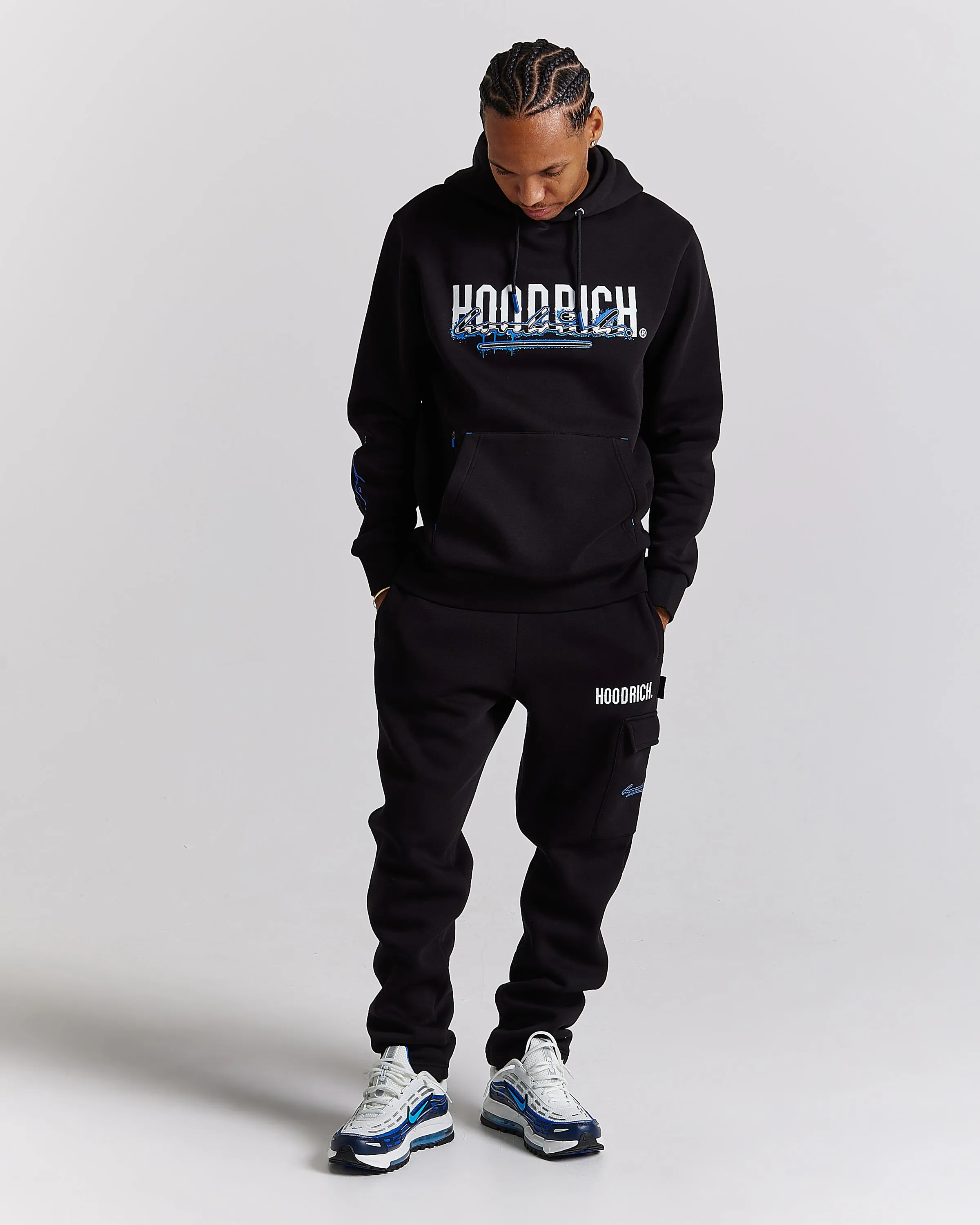 Splatter Joggers - Black/White/Blue sold by Hoodrich product image thumbnail 2