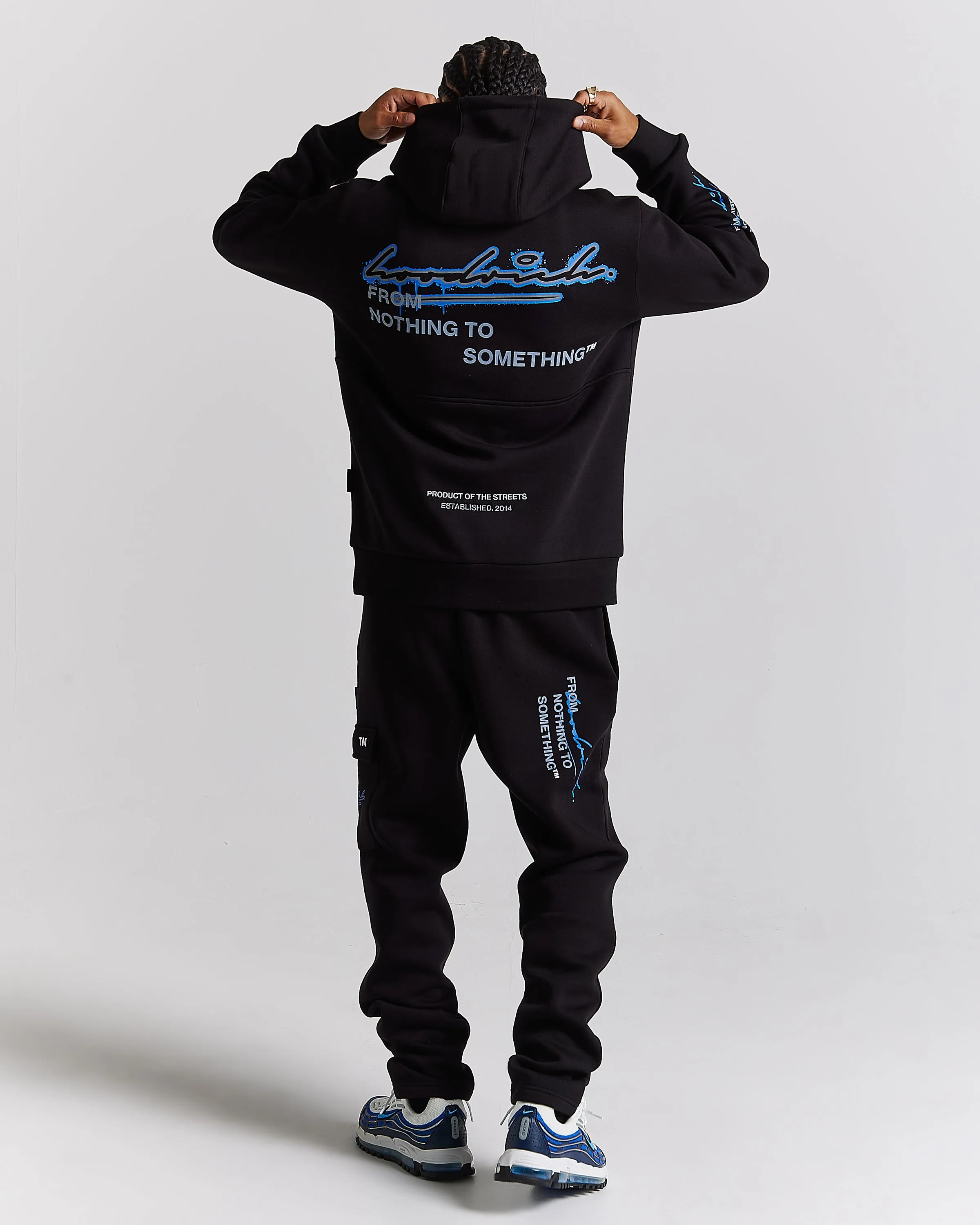 Splatter Hoodie - Black/White/Blue sold by Hoodrich product image thumbnail 4