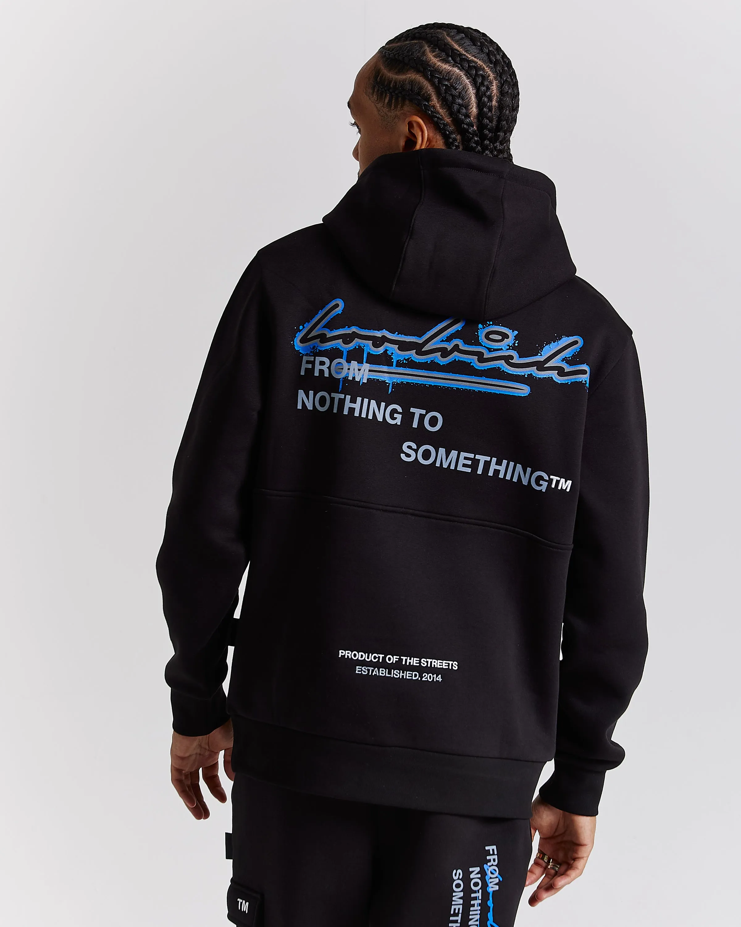 Splatter Hoodie - Black/White/Blue sold by Hoodrich product image thumbnail 2