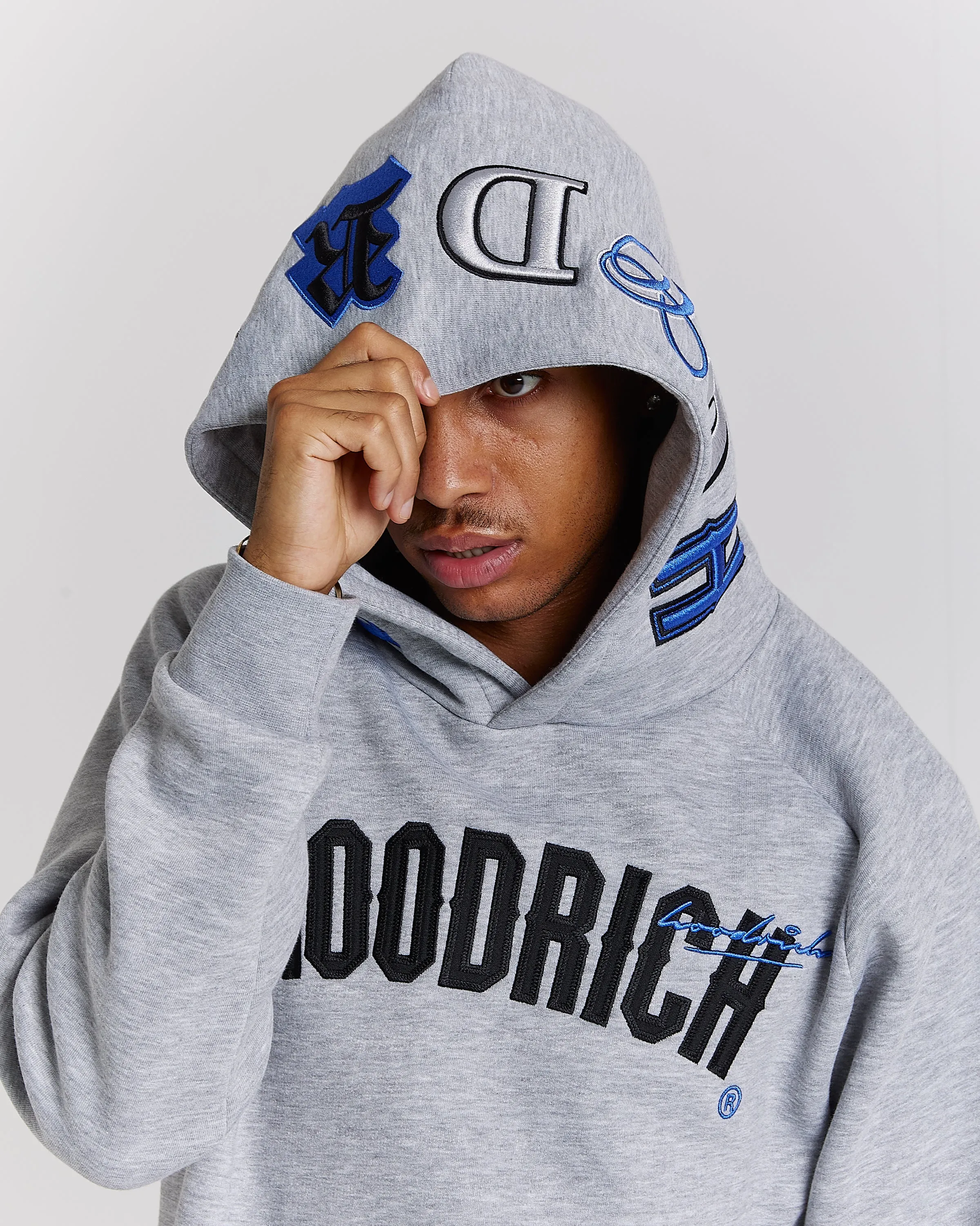 Heat Hoodie - Grey/Black/Blue sold by Hoodrich product image thumbnail 2