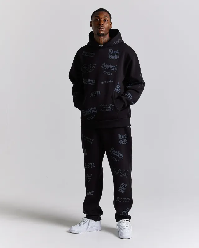 Chroma Oversized Joggers - Black sold by Hoodrich