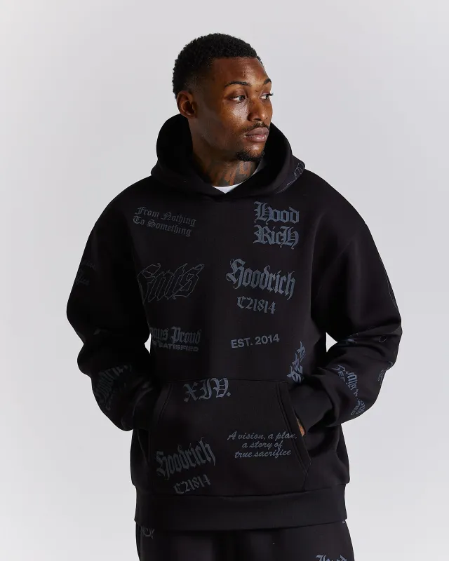 【HOODRICH】Stature Hoodie スウェット パーカー Stature Hoodie - Grey/Black/Red