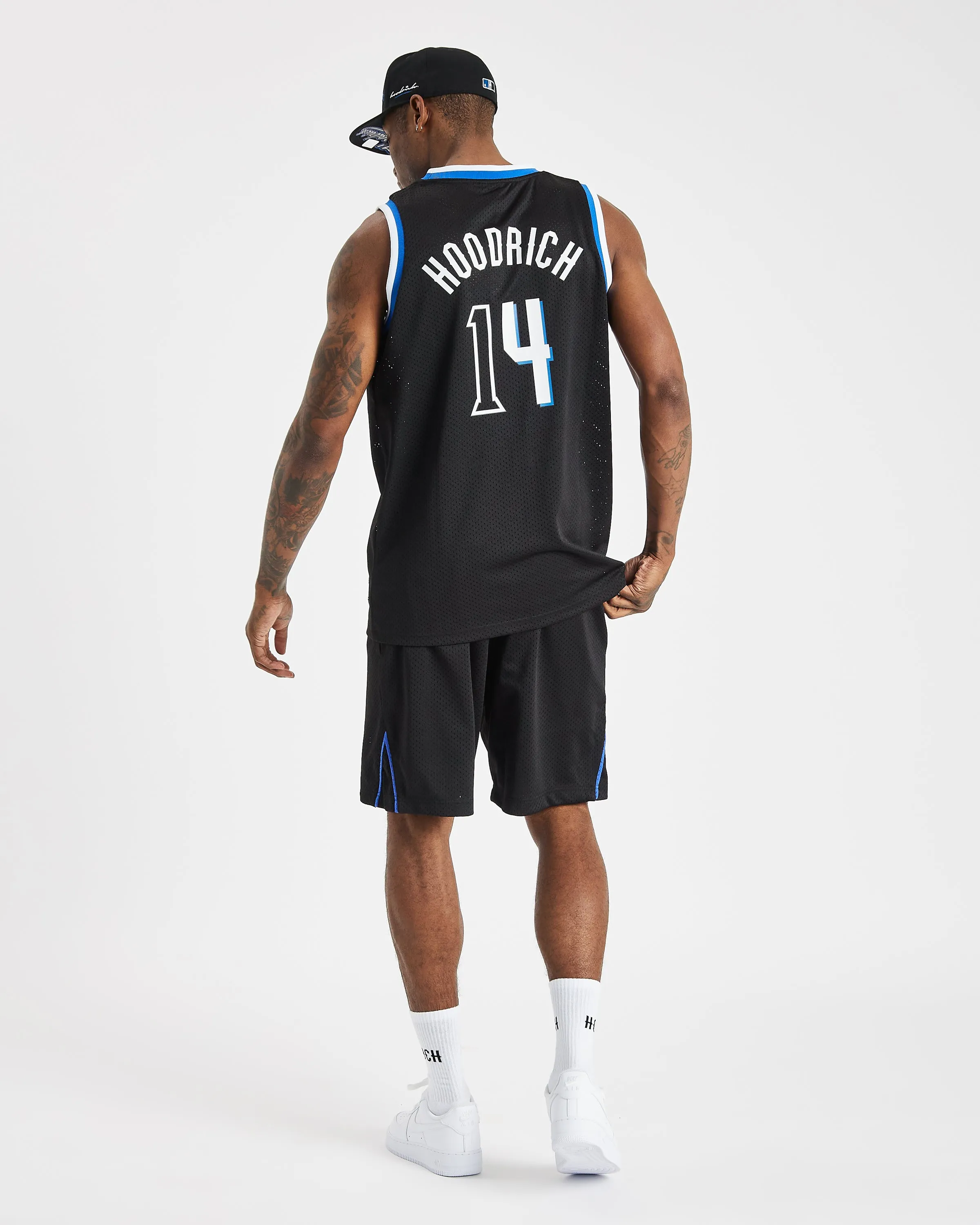 Stadium Basketball Shorts - Black/White/Blue sold by Hoodrich product image thumbnail 4