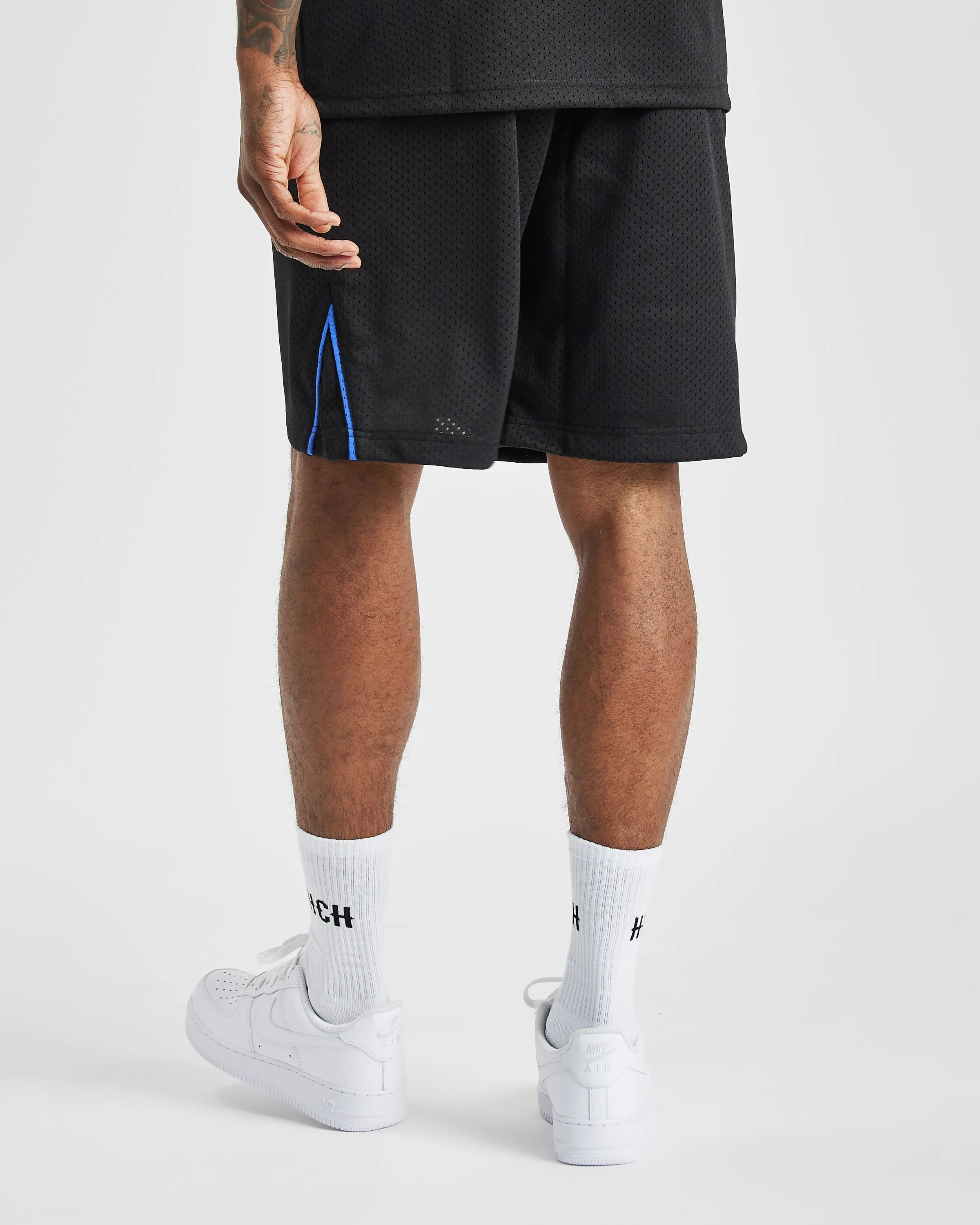 Stadium Basketball Shorts - Black/White/Blue sold by Hoodrich product image thumbnail 5
