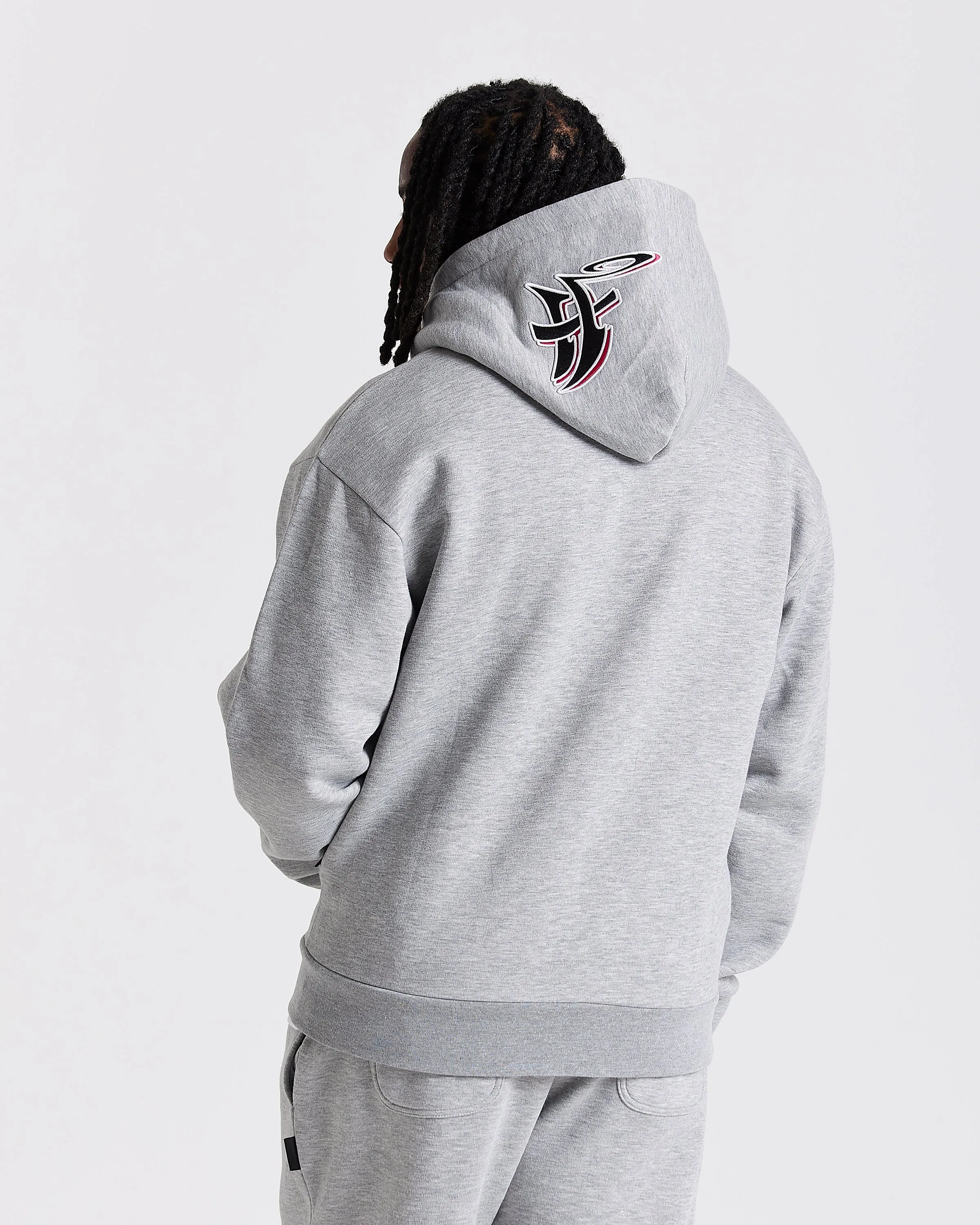 Graff Oversized Zip Hoodie - Grey/Black/Pink sold by Hoodrich product image thumbnail 4
