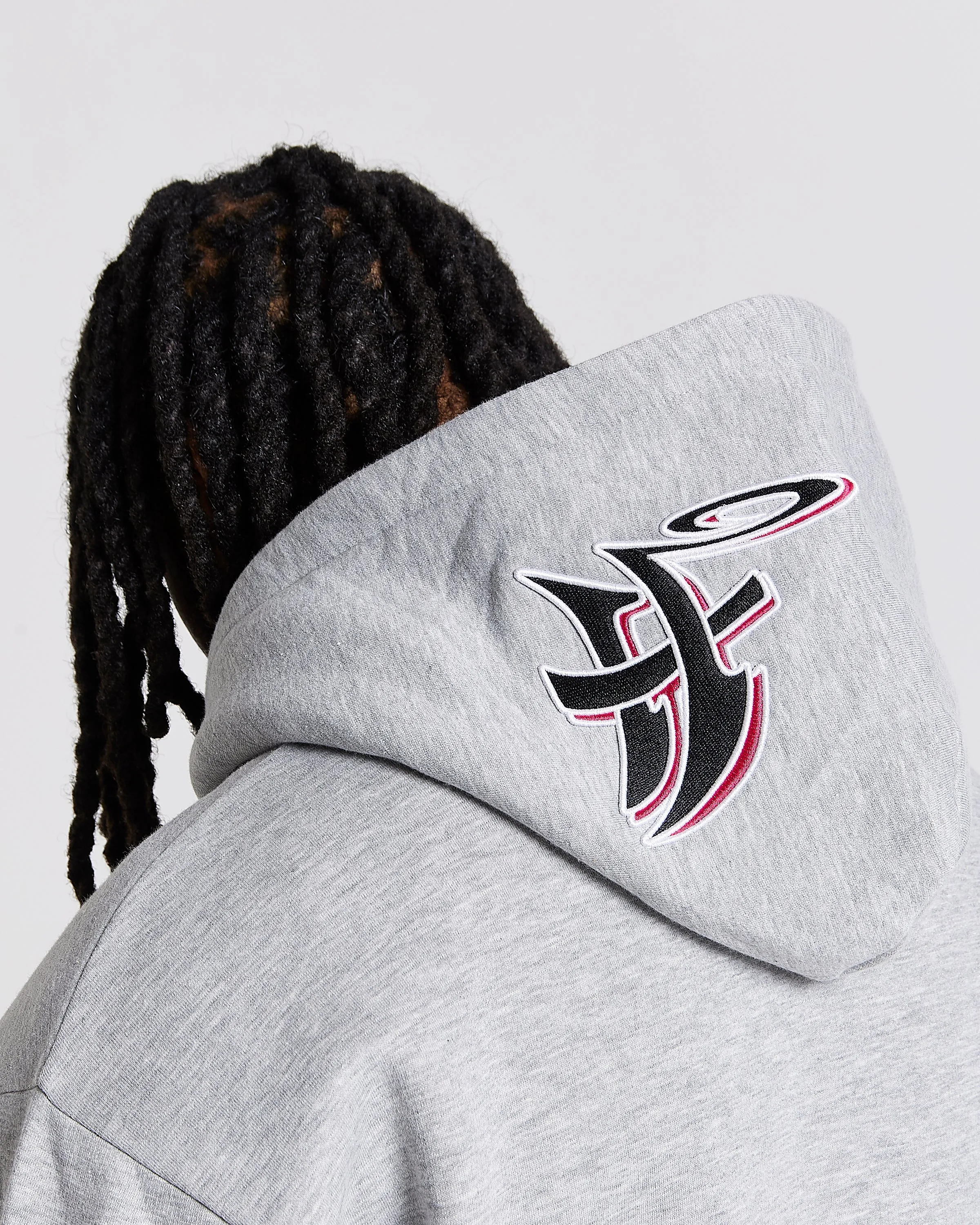 Graff Oversized Zip Hoodie - Grey/Black/Pink sold by Hoodrich product image thumbnail 3