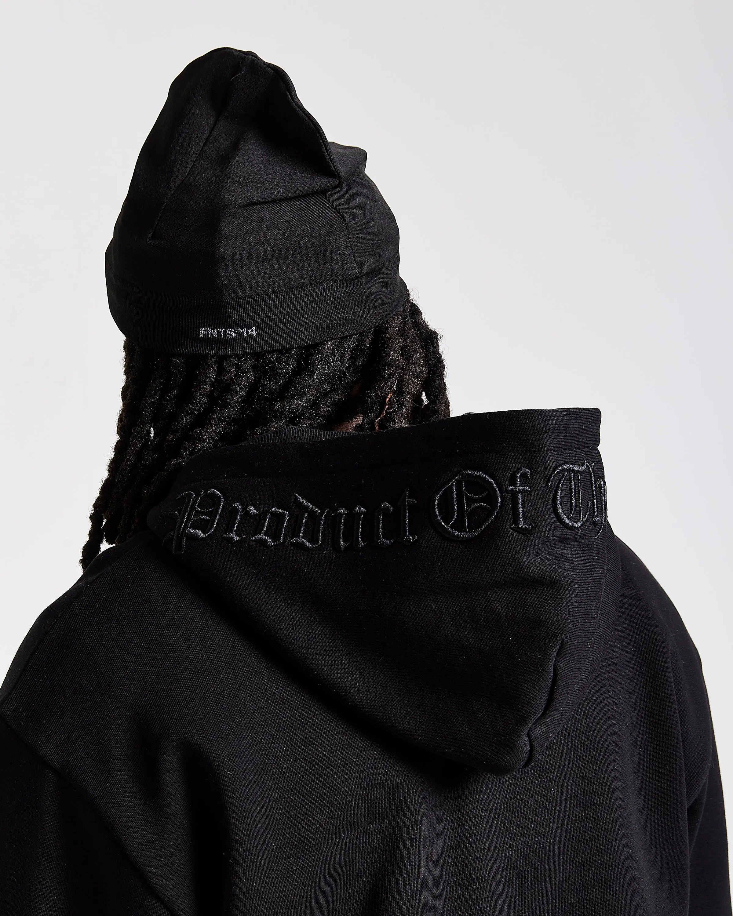 Iron Oversized Zip Hoodie - Black/Rhinestones sold by Hoodrich product image thumbnail 4