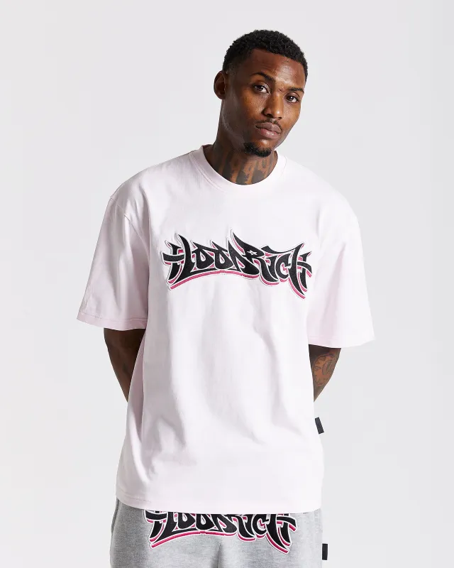 Graff Oversized T-Shirt - Light Pink/Black sold by Hoodrich