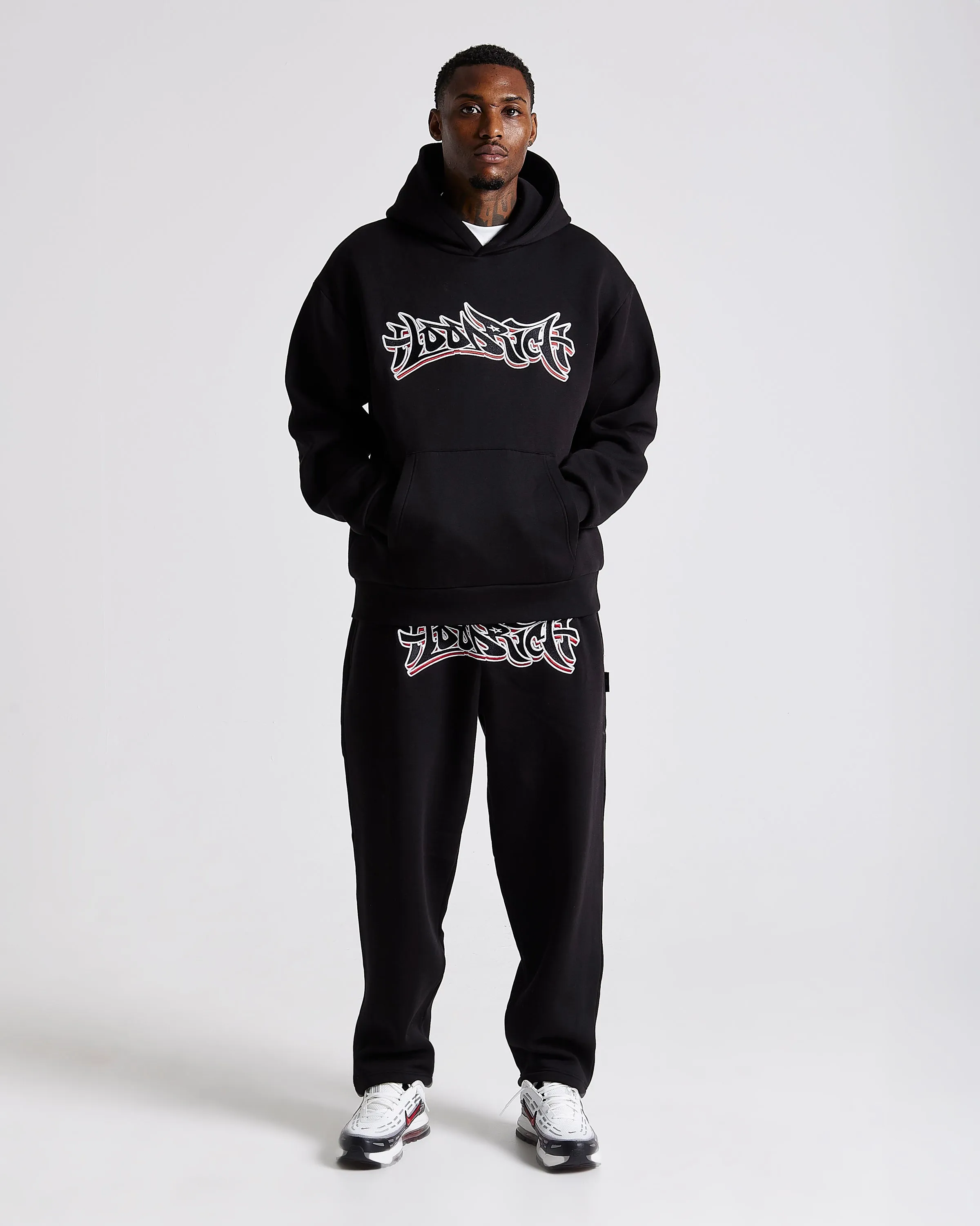 Graff Oversized Joggers - Black/White/Red sold by Hoodrich