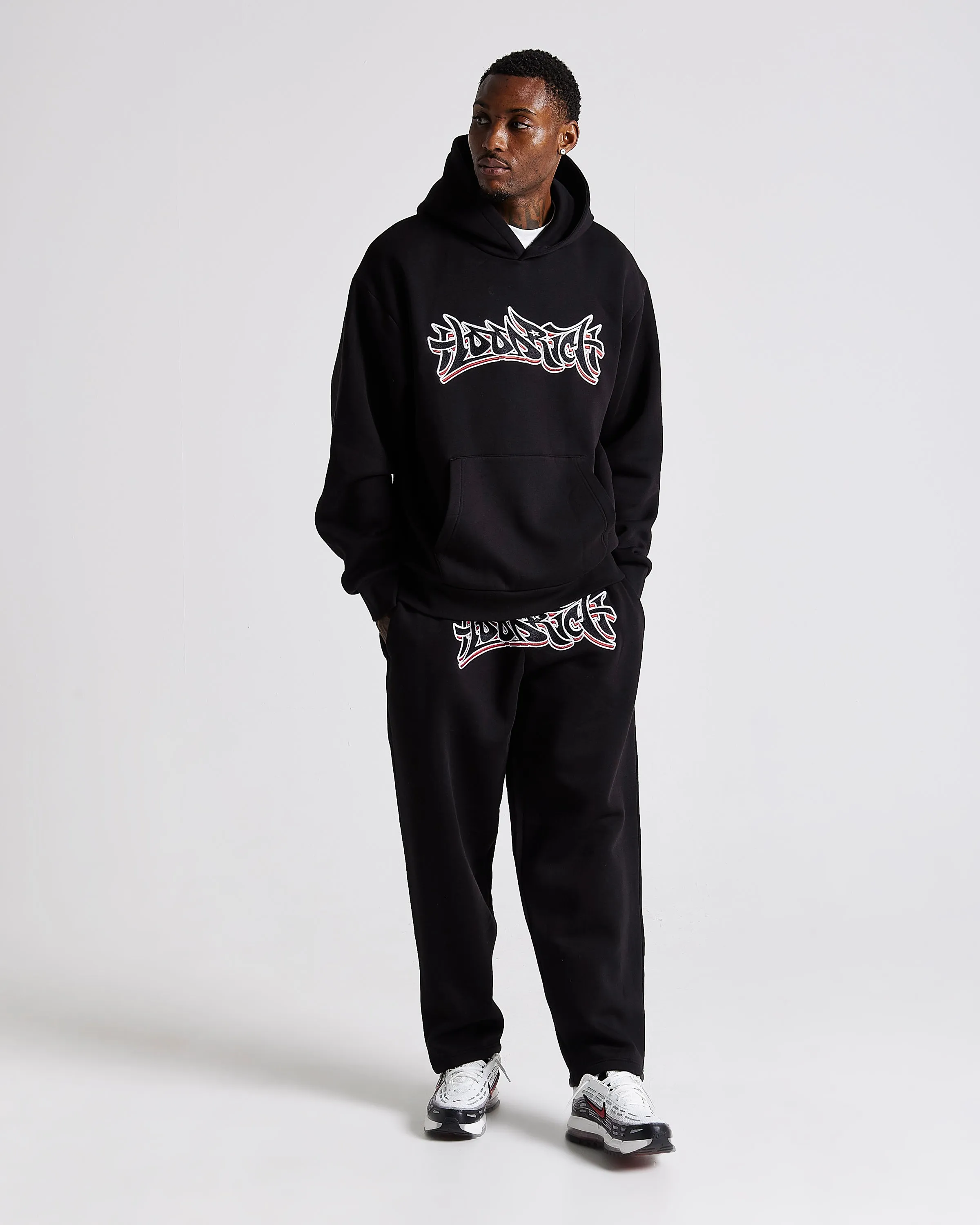 Graff Oversized Joggers - Black/White/Red sold by Hoodrich product image thumbnail 5