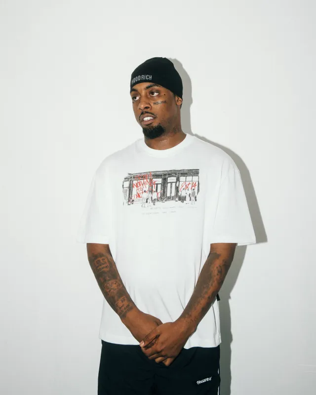 Fifty Nine Oversized T-Shirt - White/Black/Red sold by Hoodrich