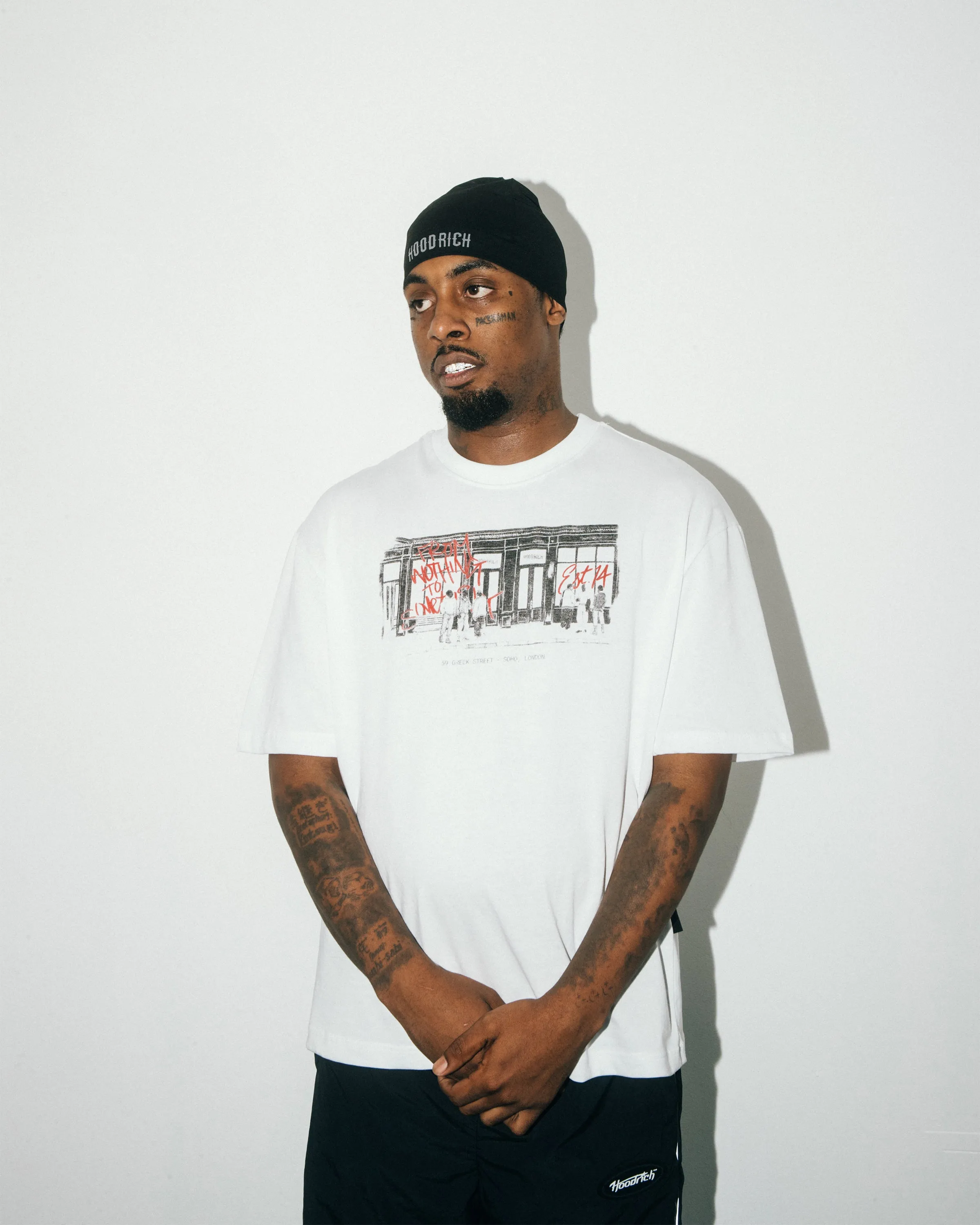 Fifty Nine Oversized T-Shirt - White/Black/Red sold by Hoodrich