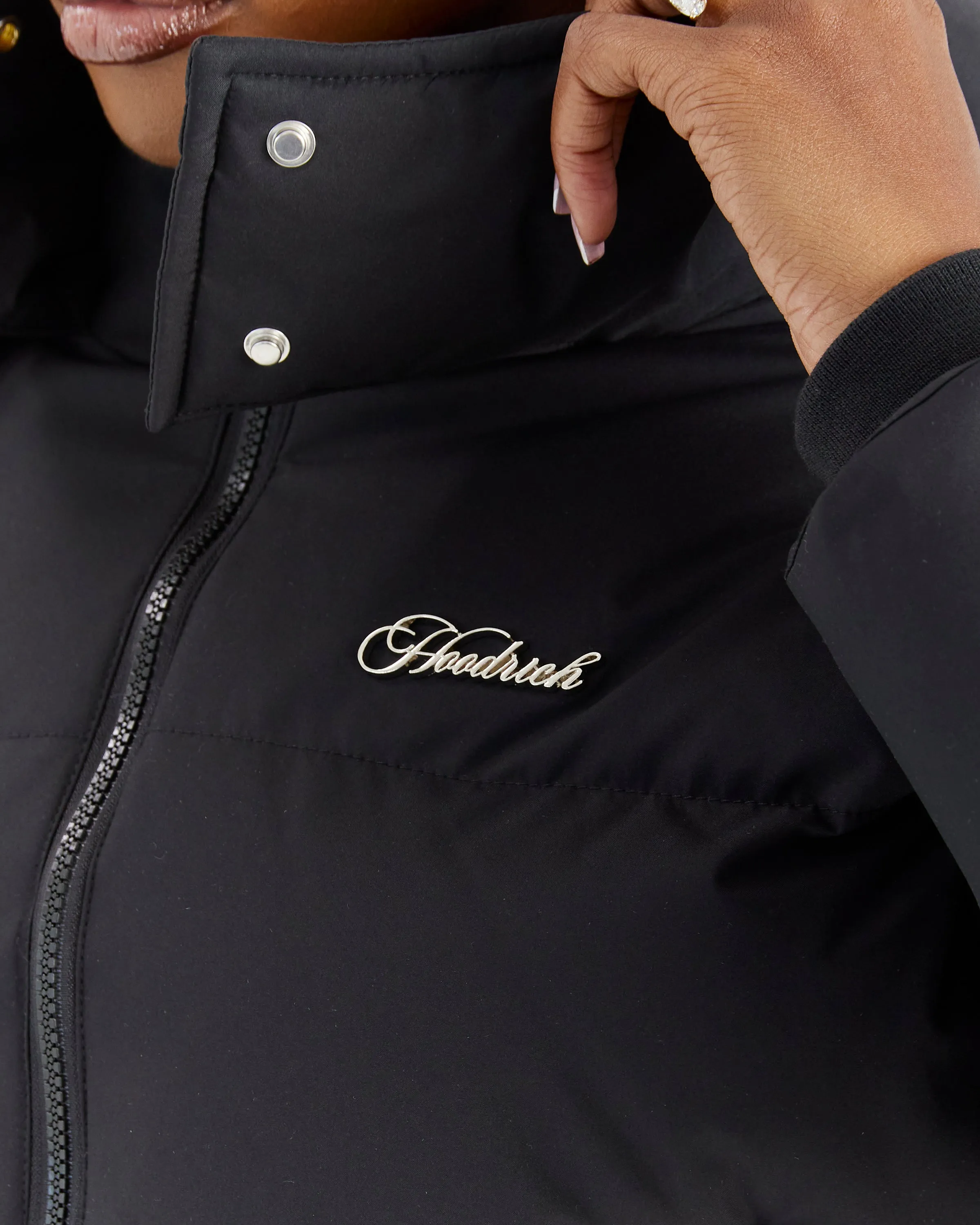 Script Hugo Cropped Puffer - Black/Silver sold by Hoodrich product image thumbnail 3