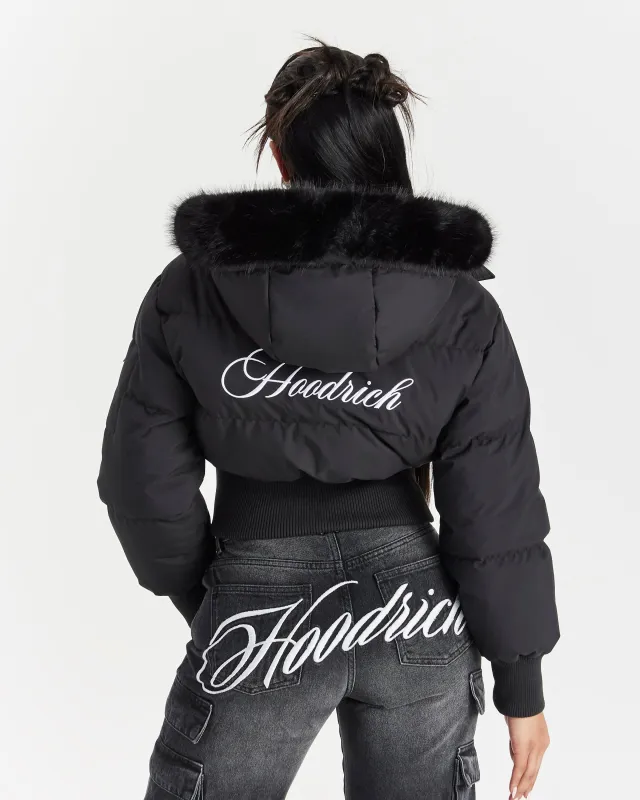 Forsyth Puffer Jacket - Black/Fur sold by Hoodrich