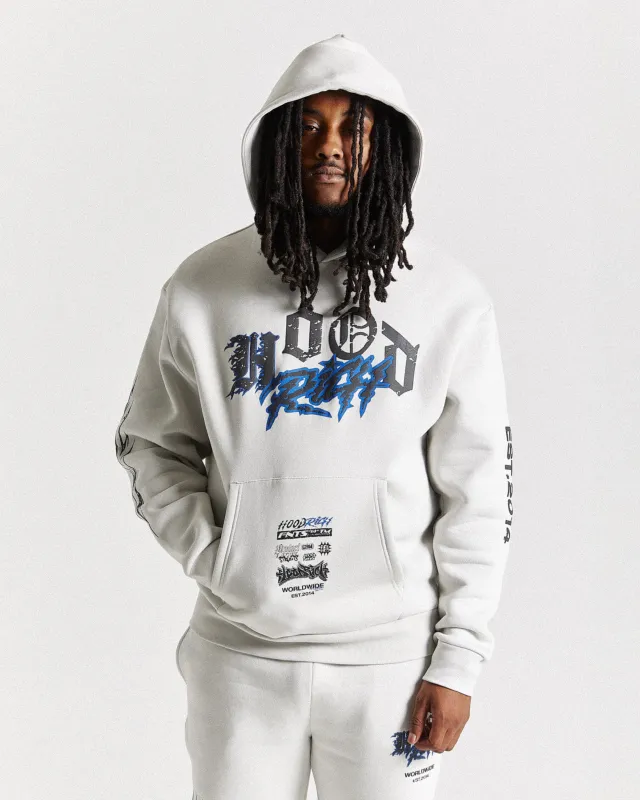 Vertigo Oversized Hoodie - Off White/Black/Blue sold by Hoodrich