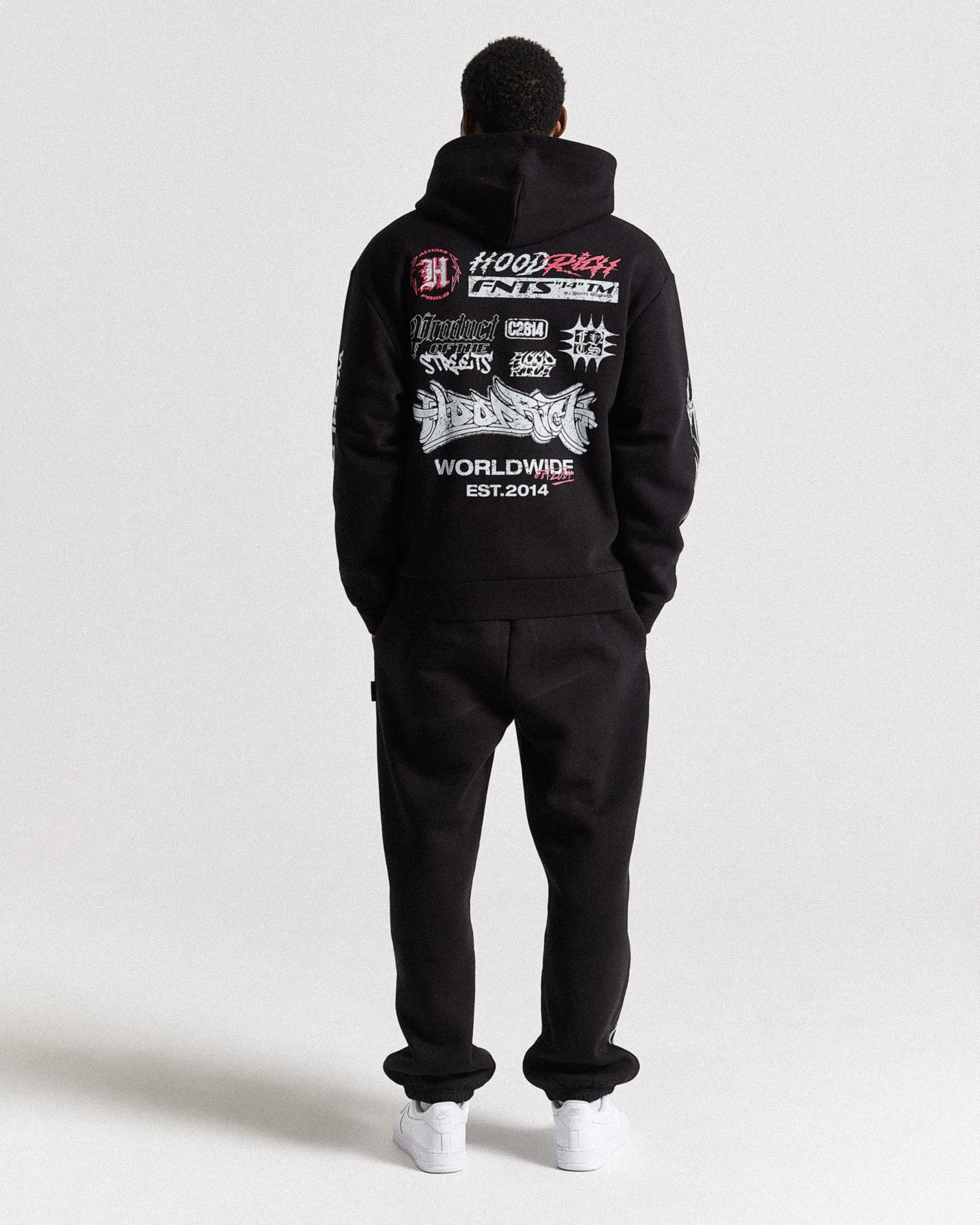 Vertigo Oversized Hoodie - Black/Grey/Pink sold by Hoodrich product image thumbnail 4