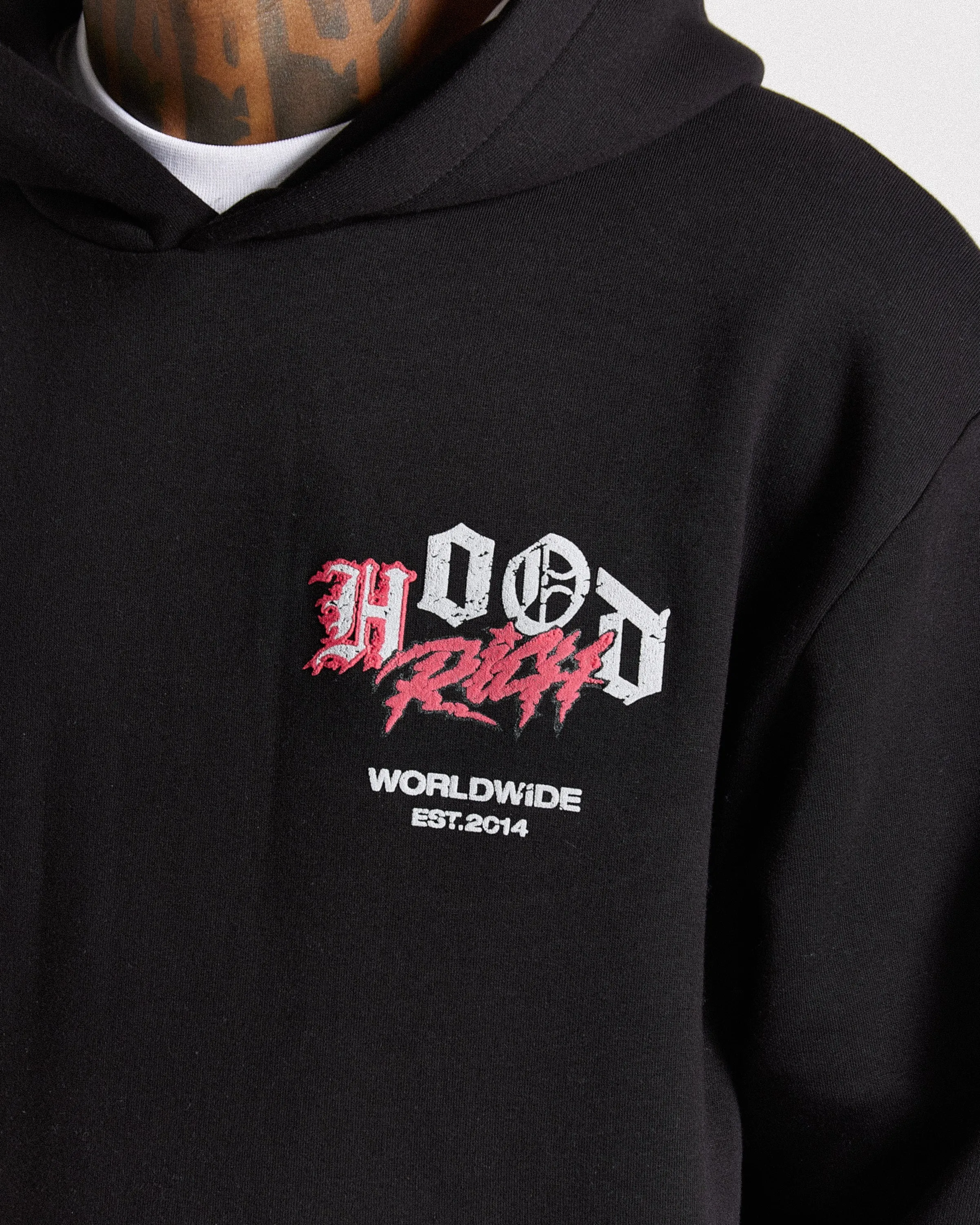 Vertigo Oversized Hoodie - Black/Grey/Pink sold by Hoodrich product image thumbnail 5