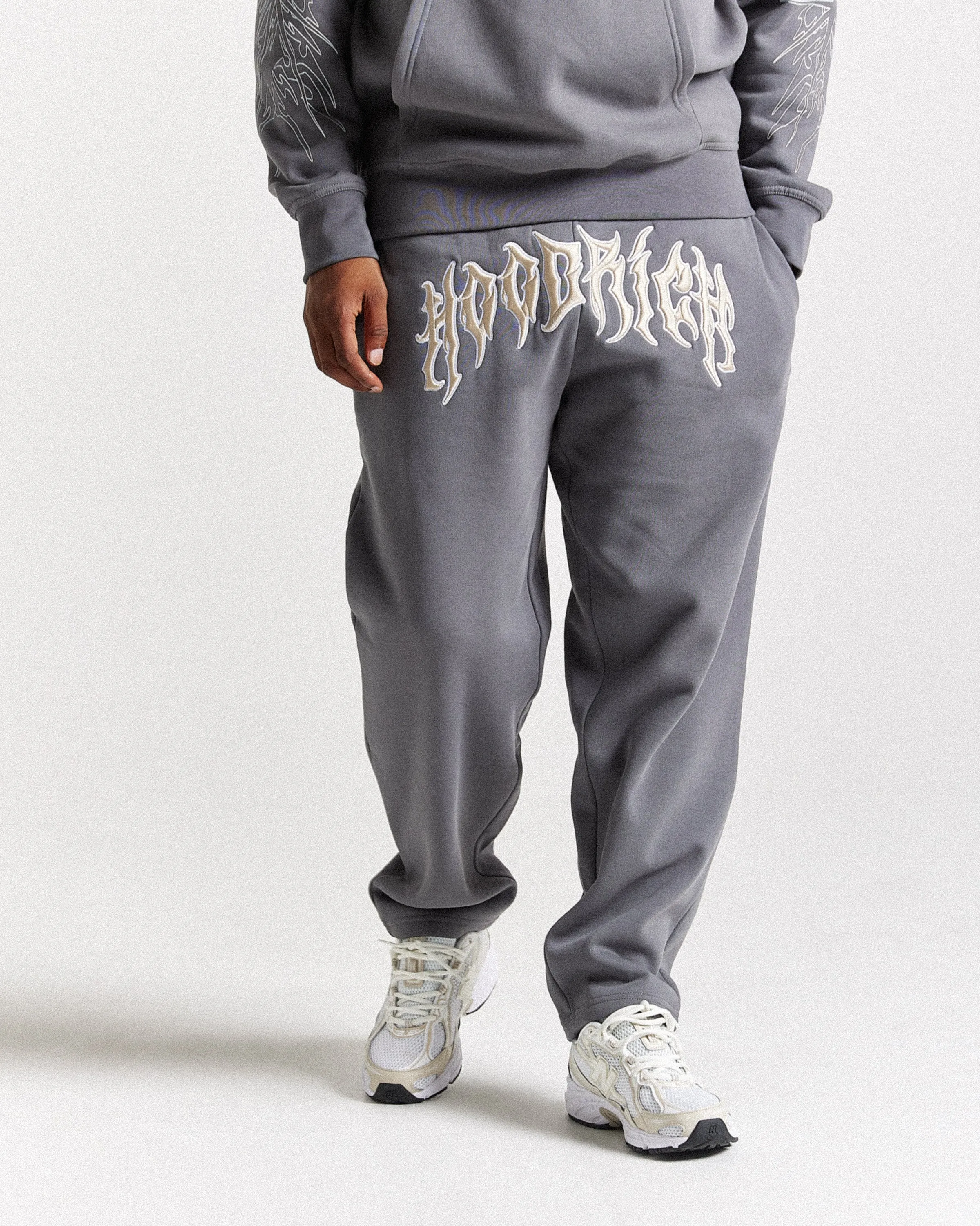 Spectral Oversized Joggers - Grey/Cream sold by Hoodrich product image thumbnail 3
