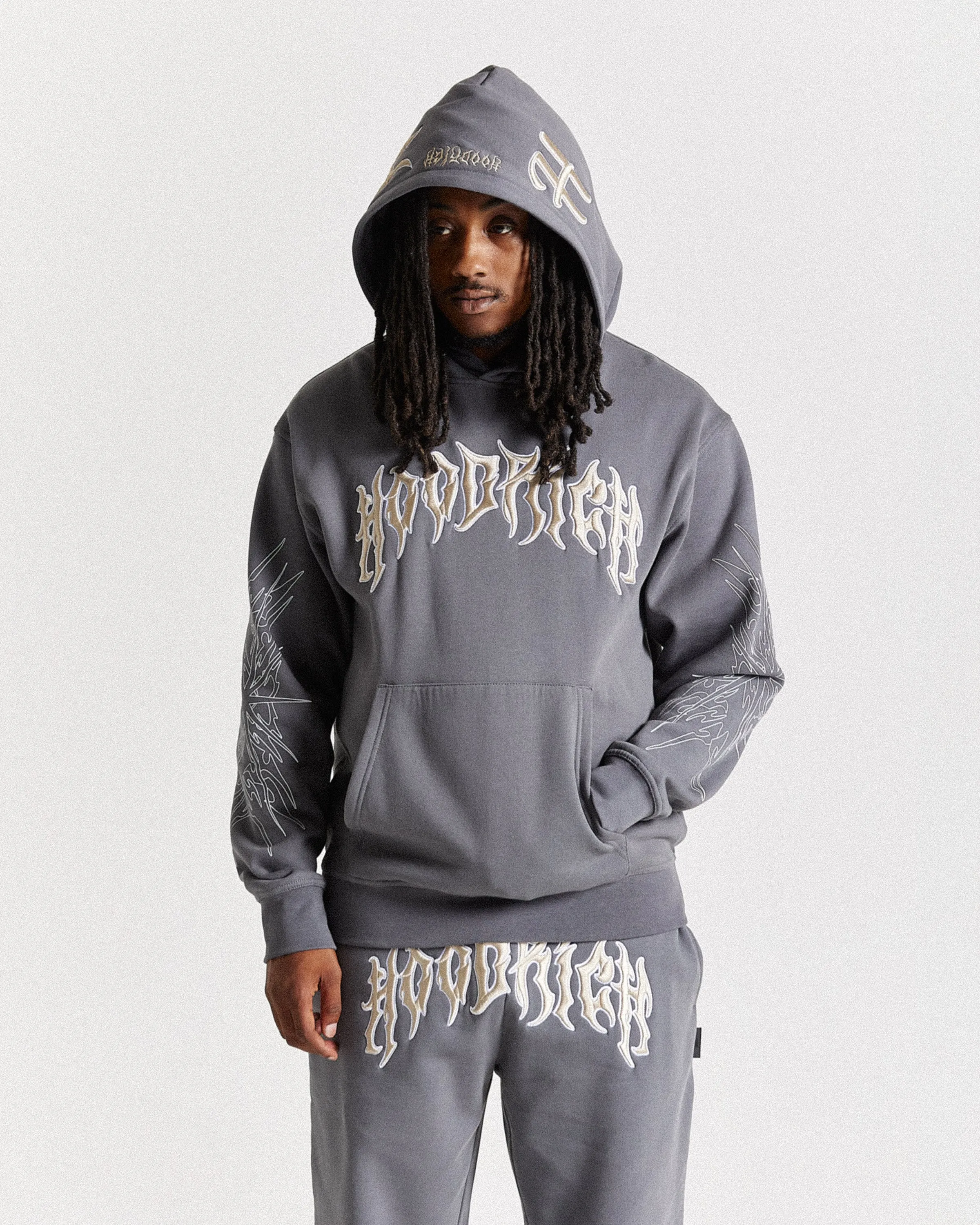 Spectral Oversized Hoodie - Grey/Cream sold by Hoodrich