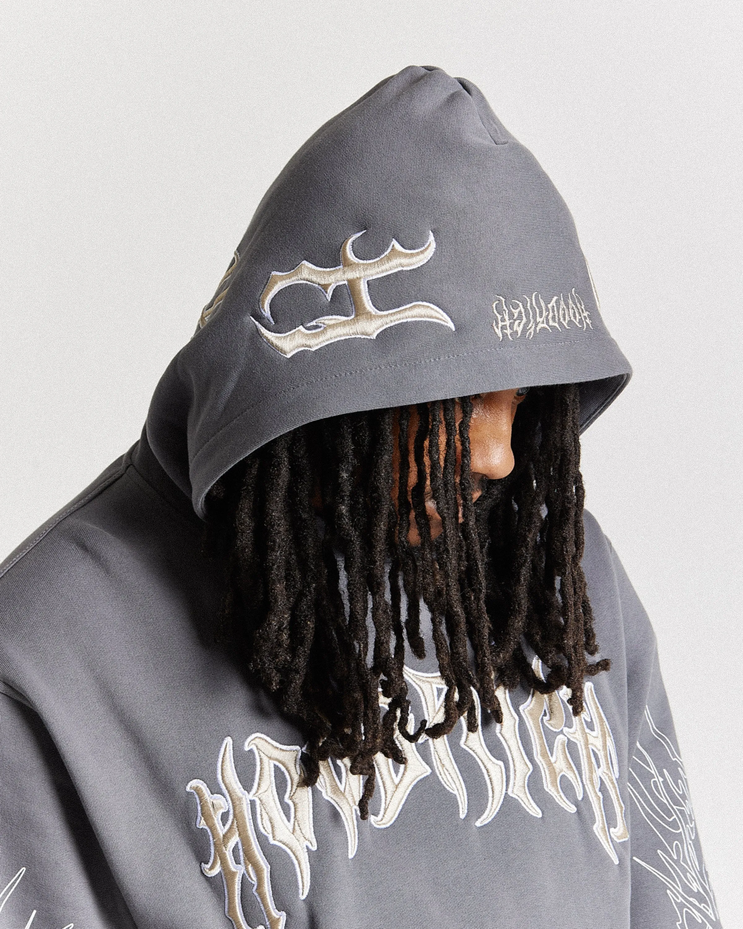 Spectral Oversized Hoodie - Grey/Cream sold by Hoodrich product image thumbnail 3