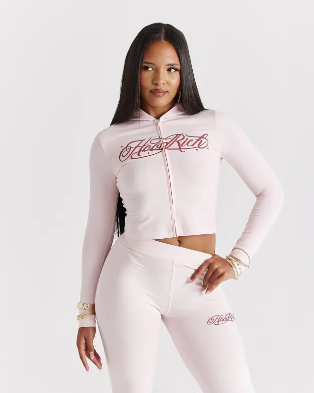 Solace Fitted Zip Top - Pink sold by Hoodrich